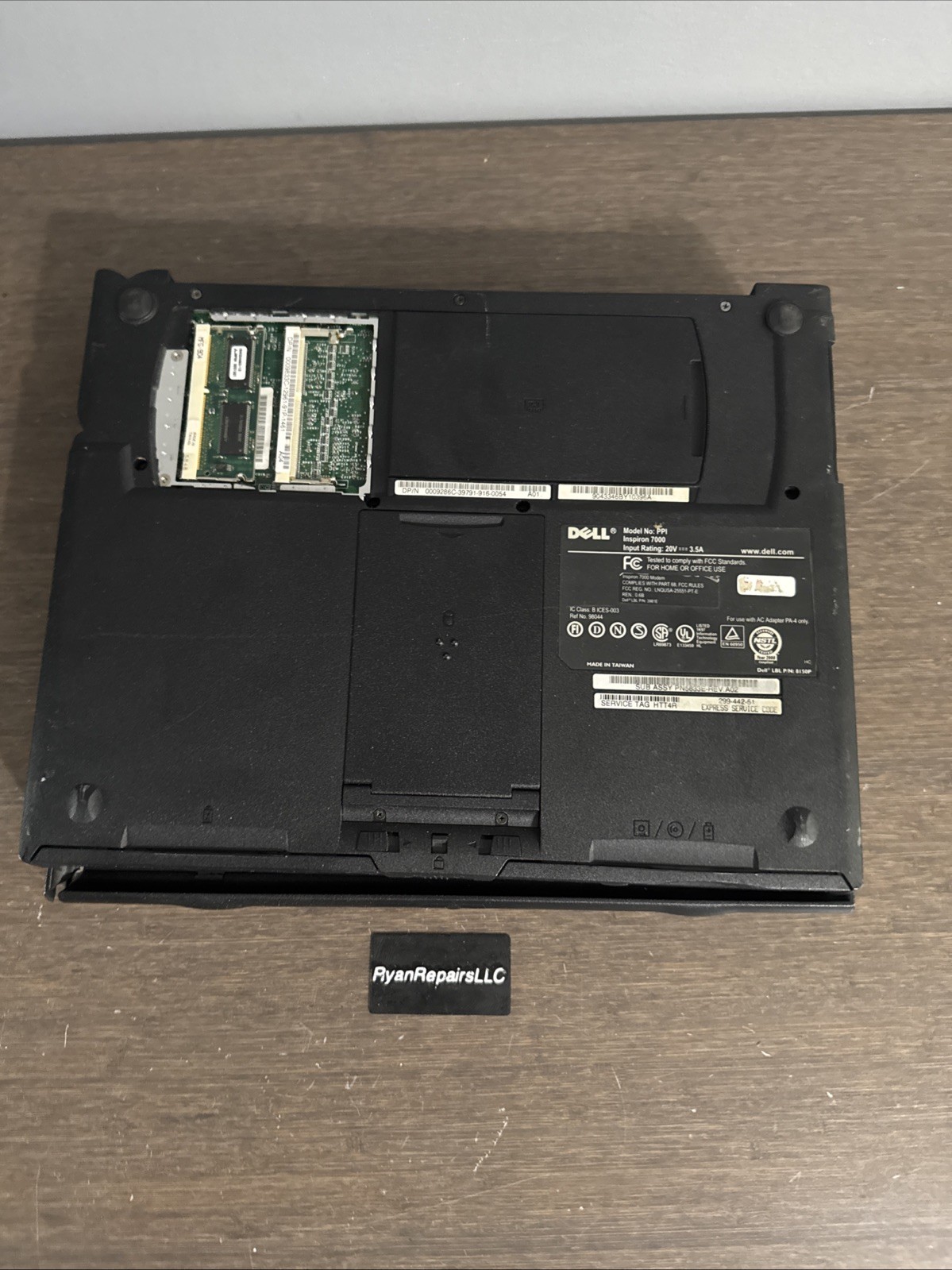 VINTAGE Dell PPI Inspiron 7000 Laptop UNTESTED NO Power Cord, Hinge damage