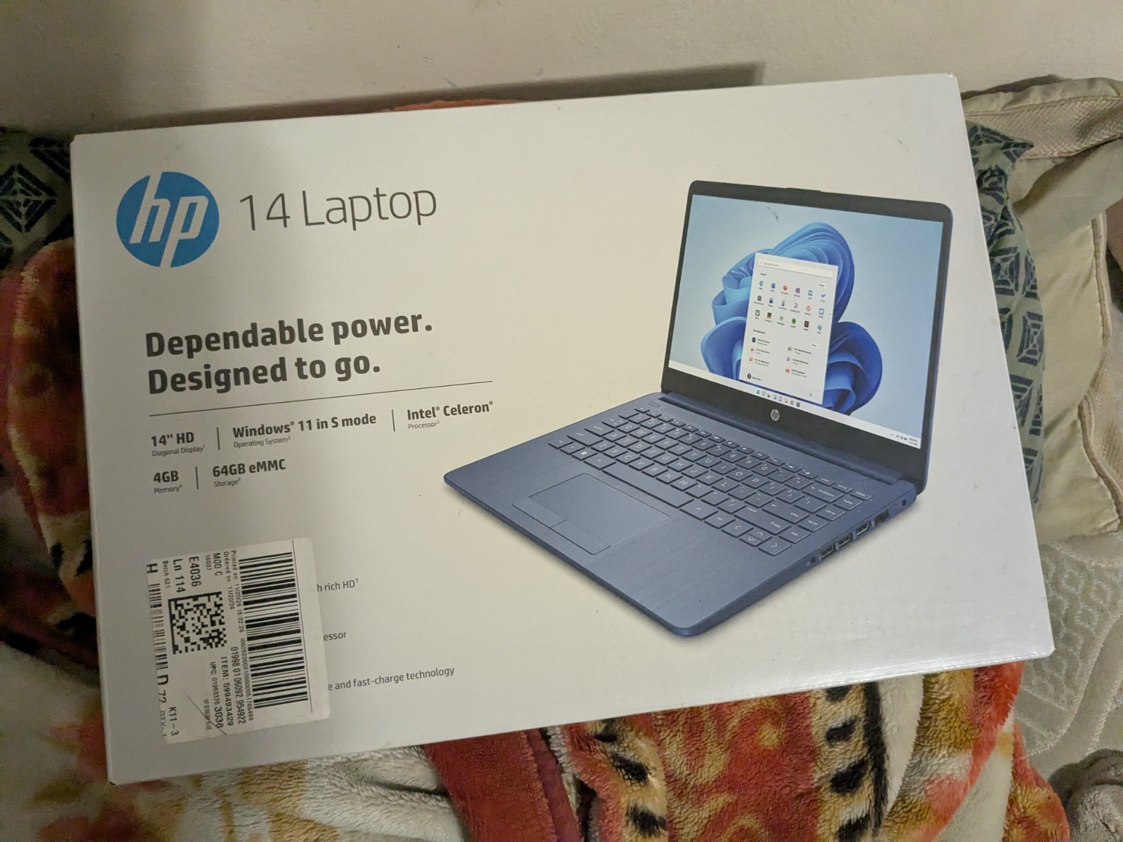 HP Stream 14″ Windows Laptop Intel Processor N4120 4GB RAM 64GB eMMC, Blue New