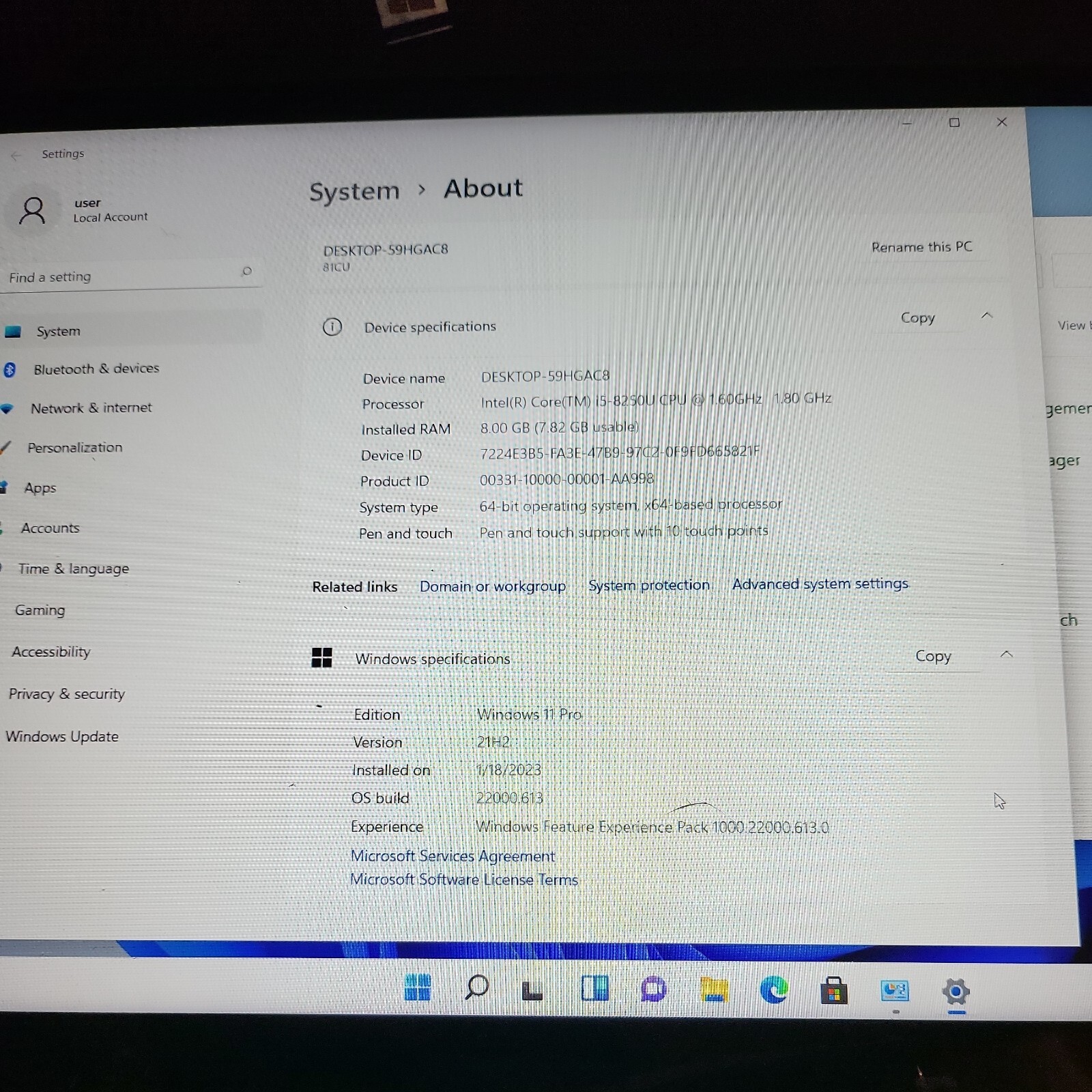 Lenovo Yoga 730-15IKB Core i5-8250U 1.60GHz, 8GB, 256GB, 15.6″ motherboard