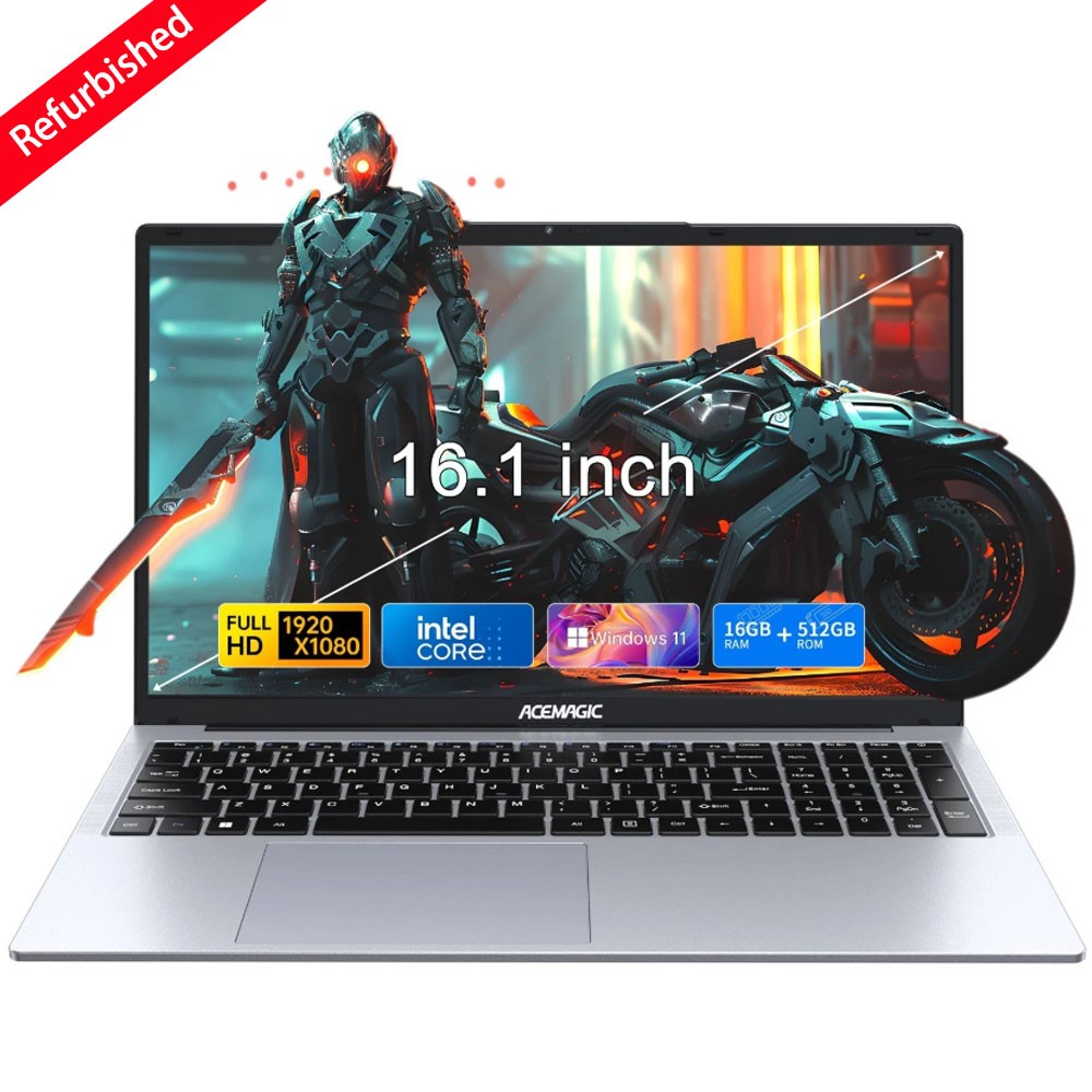 ACEMAGIC 16″ UHD Laptop Intel 12th N95 16GB RAM 512GB M.2 SSD Windows11 WIFI5