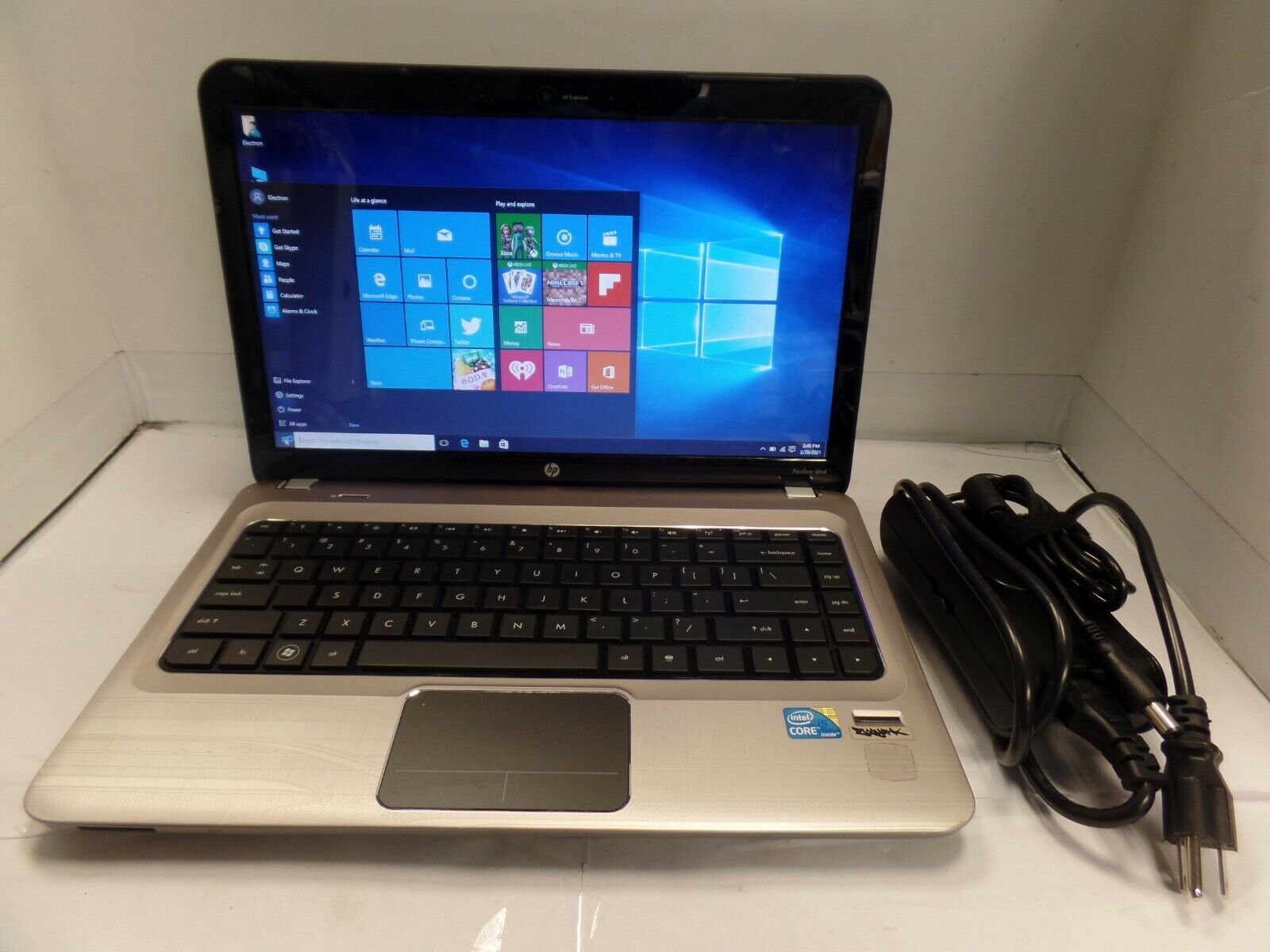 Brushed Aluminum 14″ HP Pavilion dm4-1277sb 2.3GHz i5-M460 4GB 320GB Win10