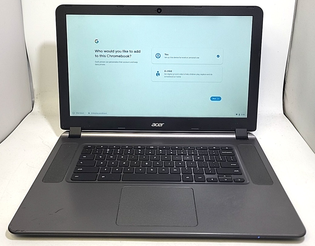 Acer Chromebook CB3-532 15.6” ChromeOS Battery OK Power Adapter Included