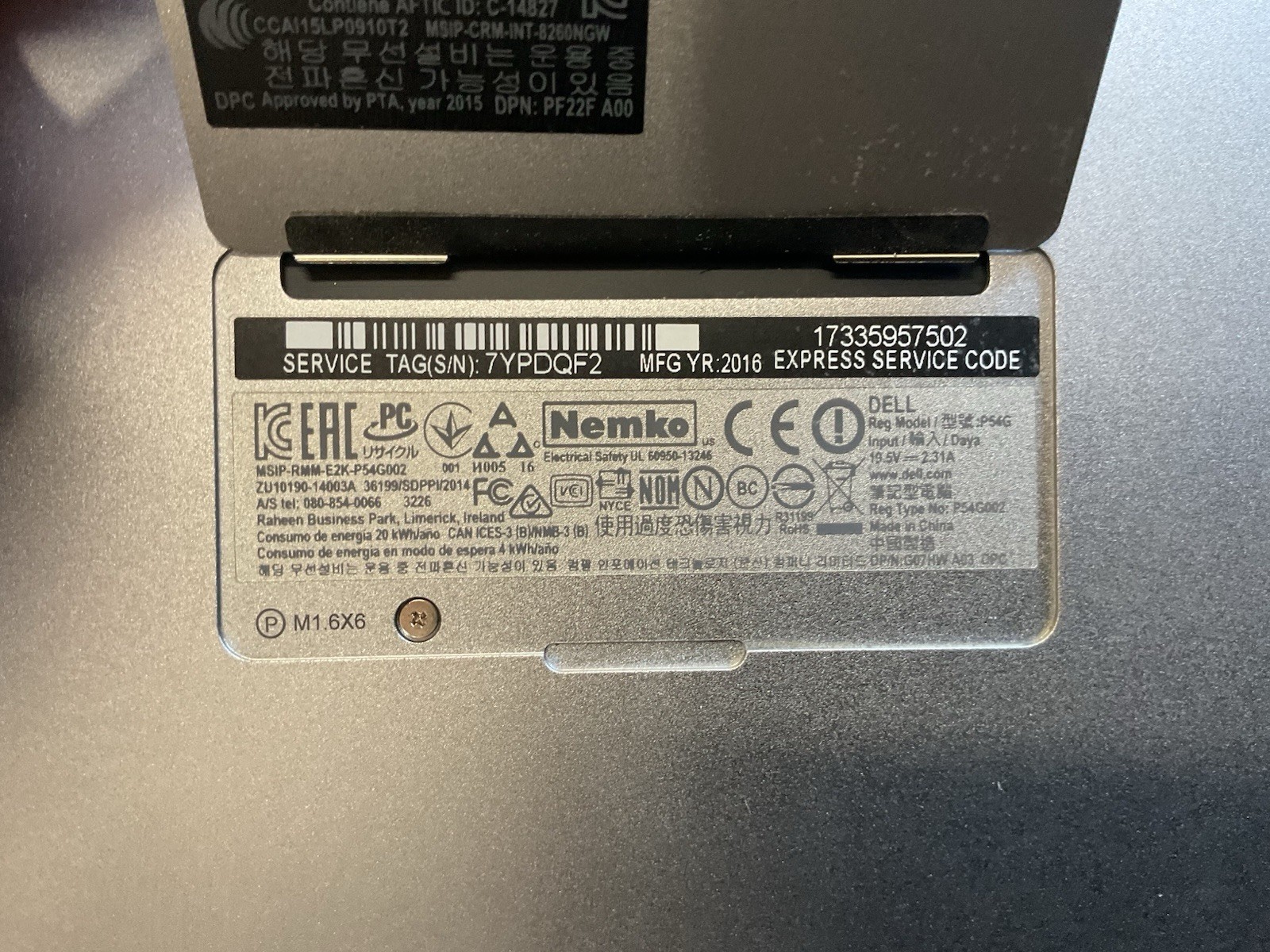 Dell XPS 13 9350 i7-6600U 8GB Ram Excellent Battery Health Laptop NO hard drive
