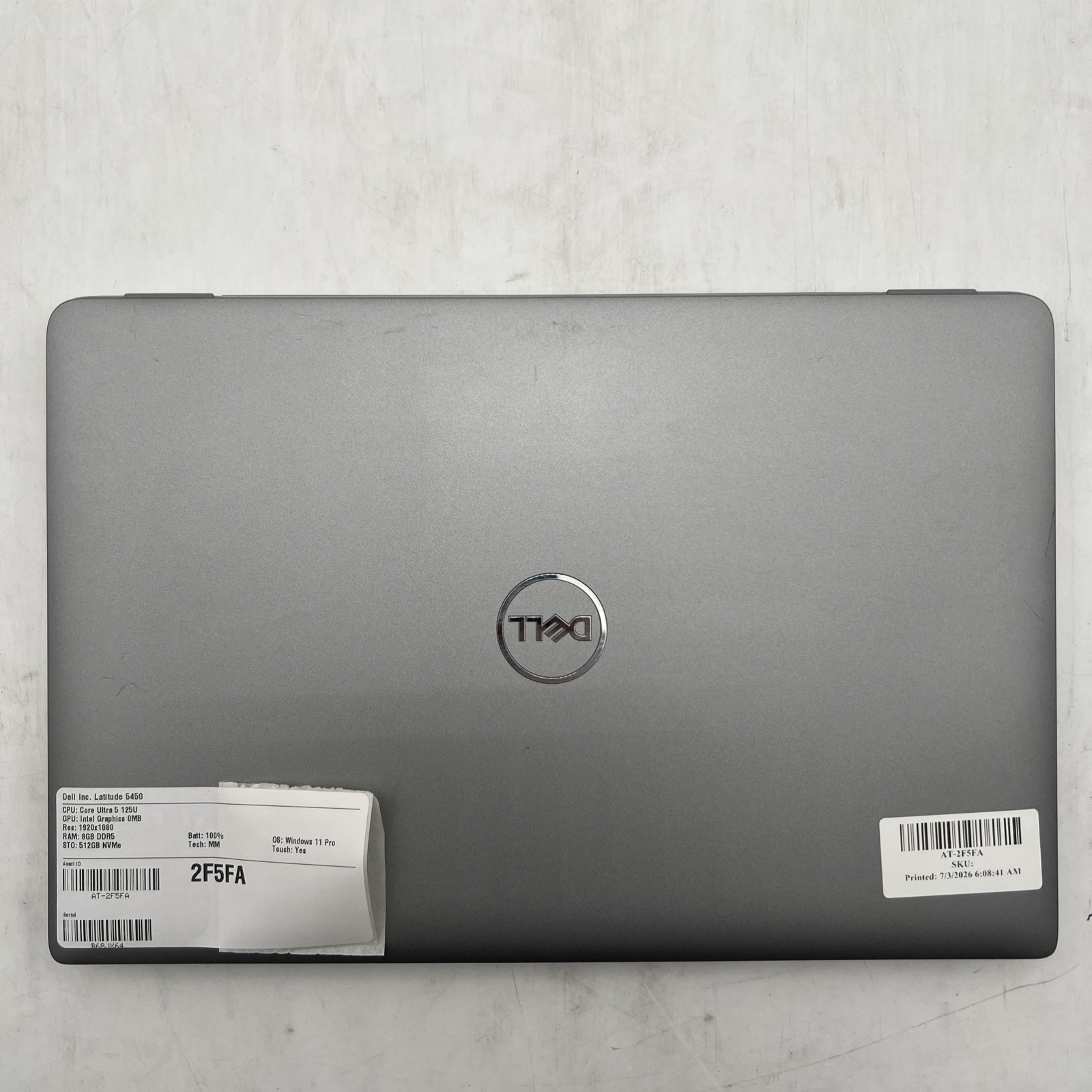 Dell Latitude 5450 Touch Core Ultra 5 125U 8GB RAM 512GB NVMe Win11P