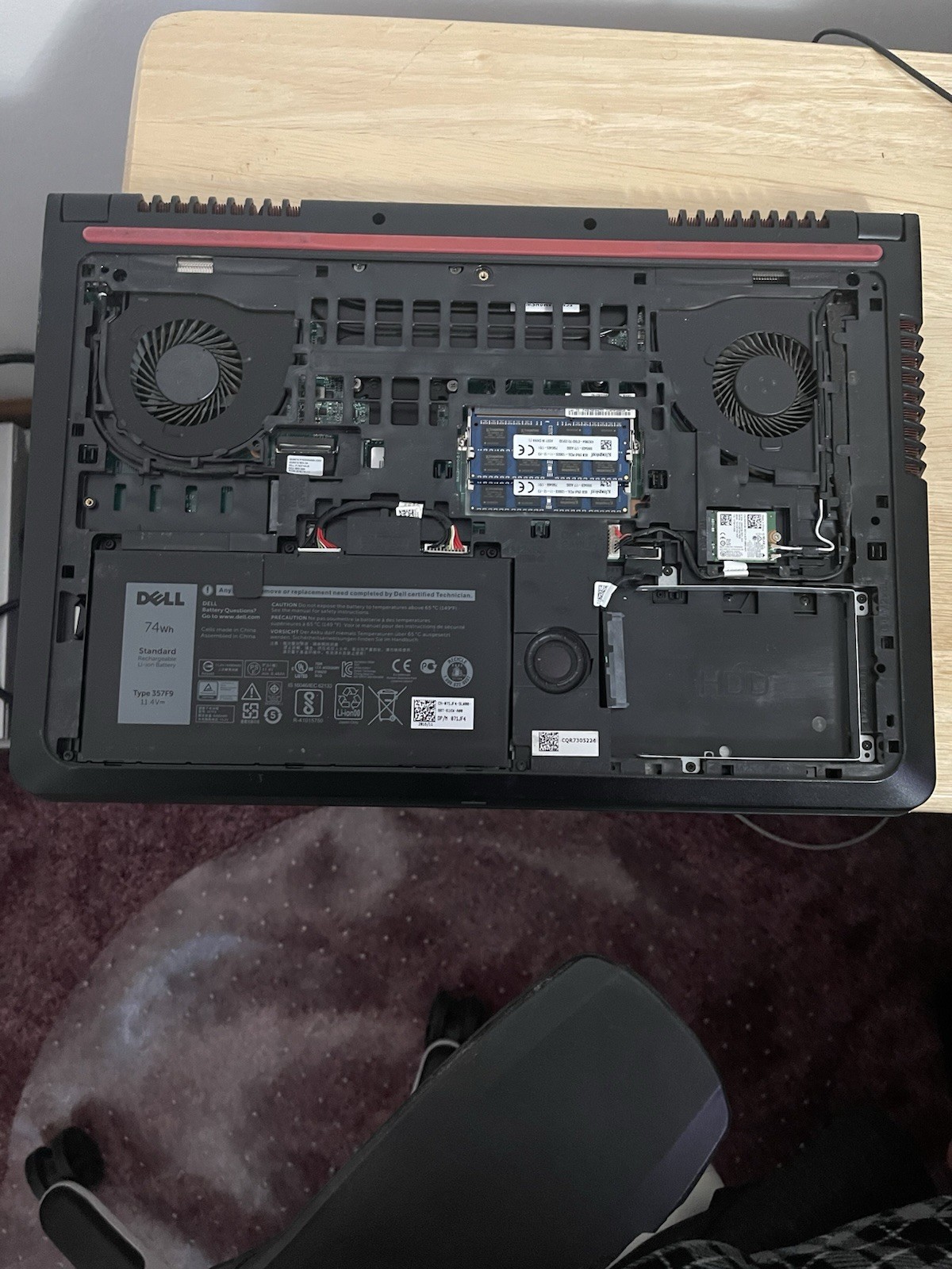 Dell Inspiron 7559 Boots 16GB RAM Charger Battery No SSD Parts. Read Description