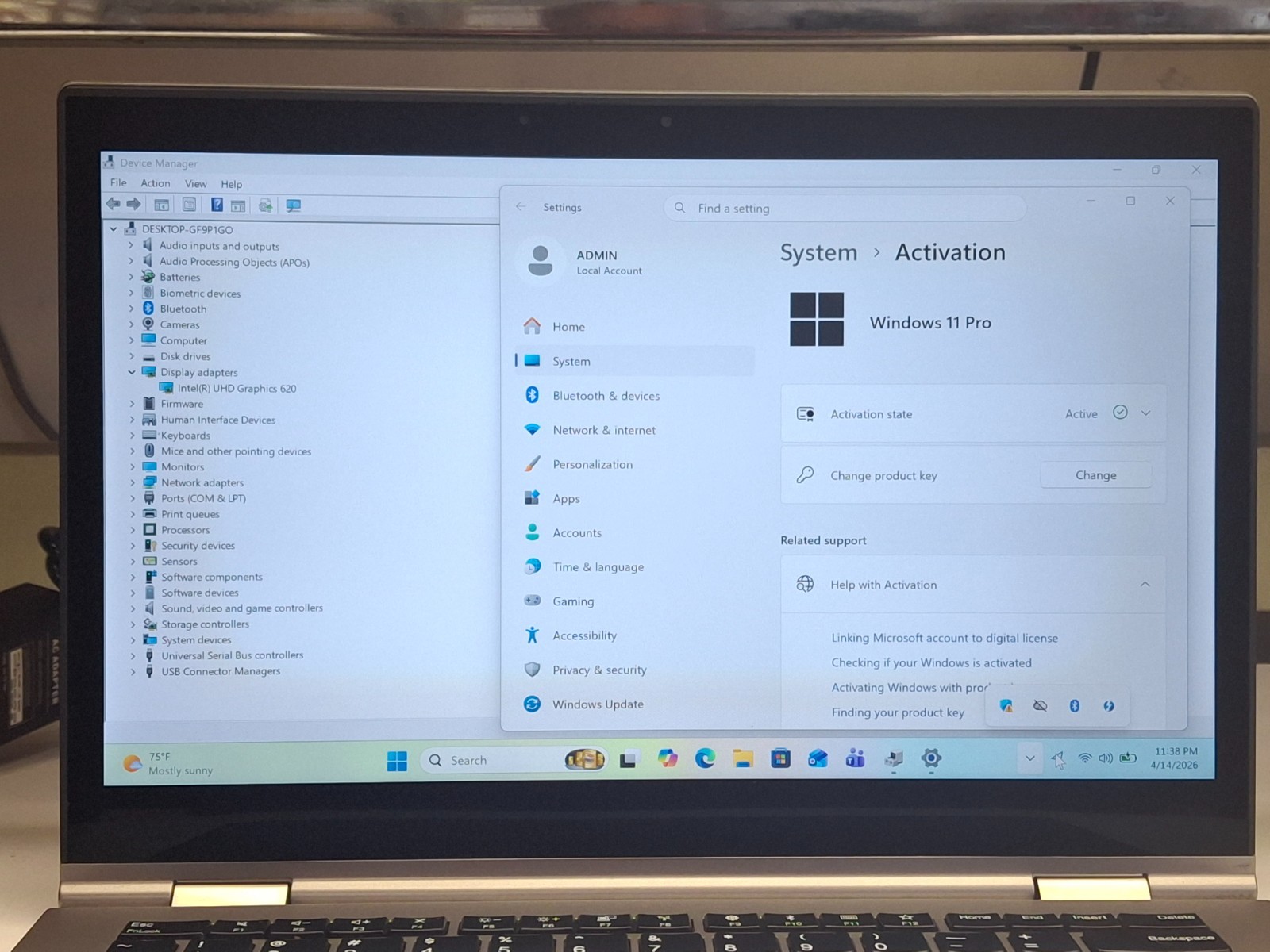 Lenovo X1 Yoga 3rd Gen ThinkPad i7-8650U 16GB 256GB SSD Wifi Win 11P No Touch
