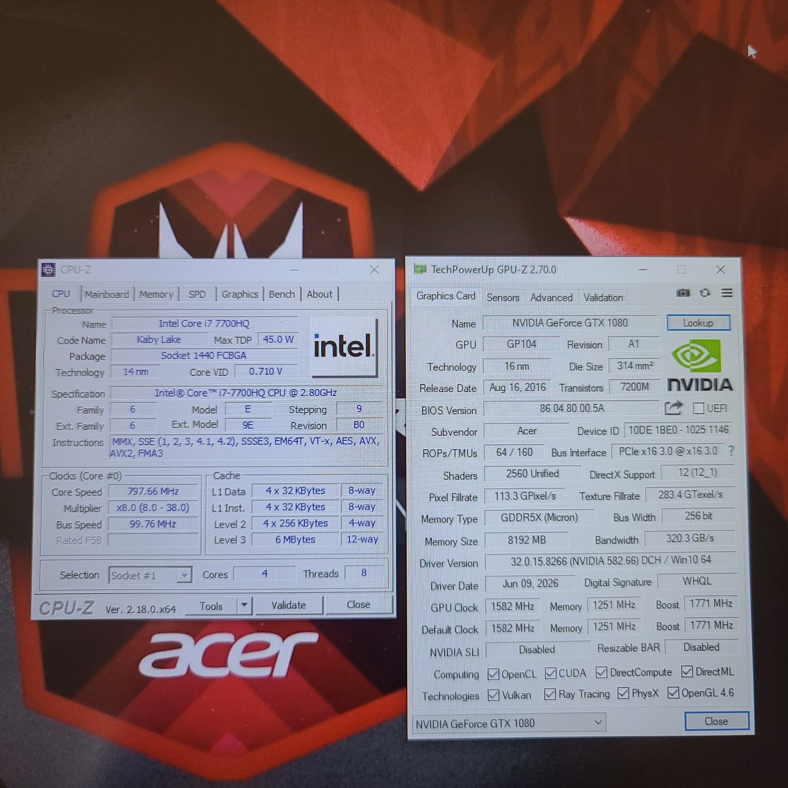 ACER PREDATOR 17 X GAMING LAPTOP CORE i7-7700HQ 16GB RAM GTX 1080 512GB NVMe.