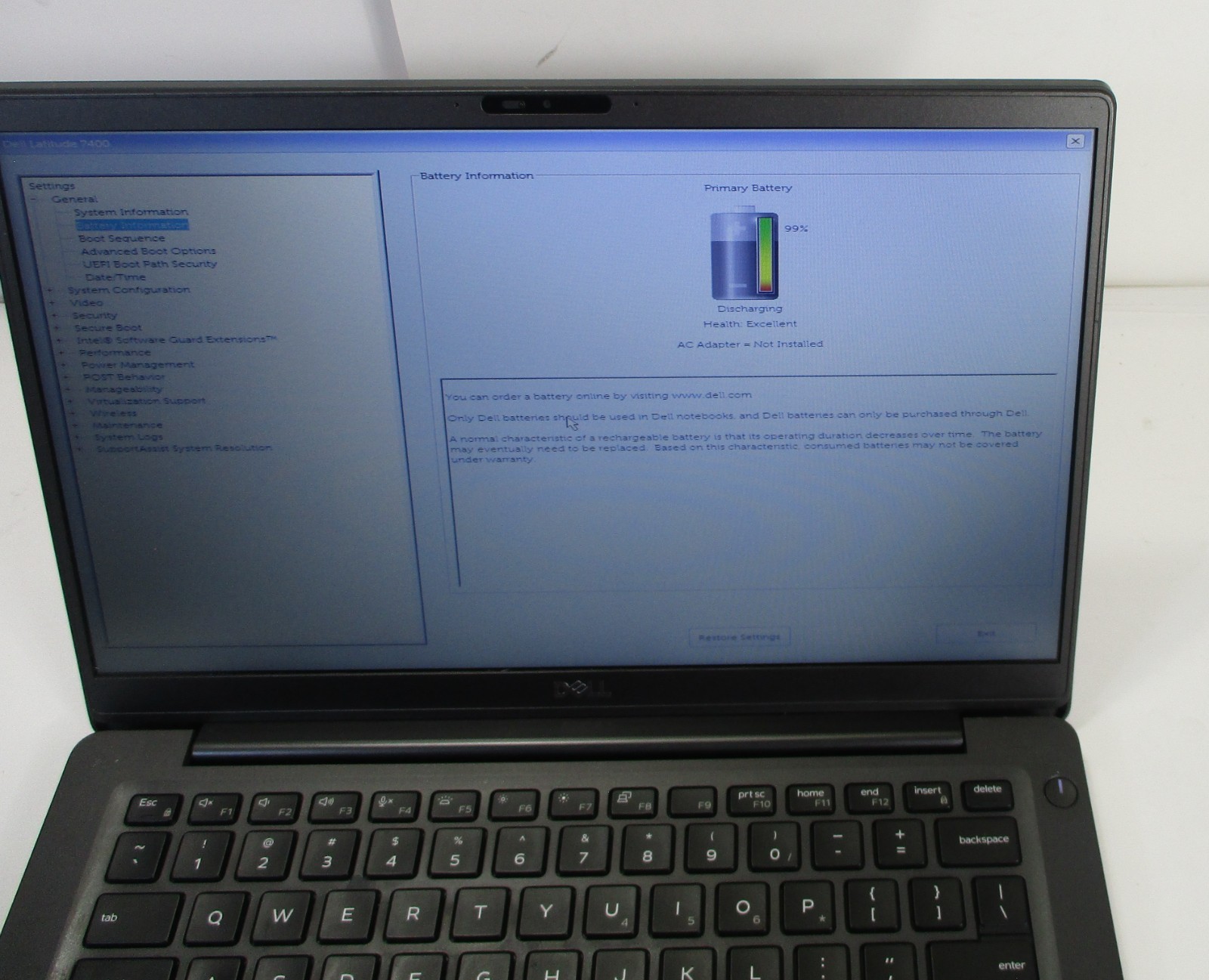 Dell Latitude 7400 Laptop Intel i7-8665U CPU, 16GB Ram, No SSD