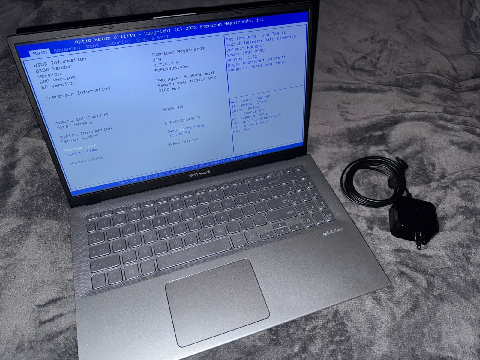 ASUS VivoBook 15 15.6″ AMD Ryzen 5 3500U 2.10GHz 20GB RAM 1TB SSD/2TB HDD Win11P