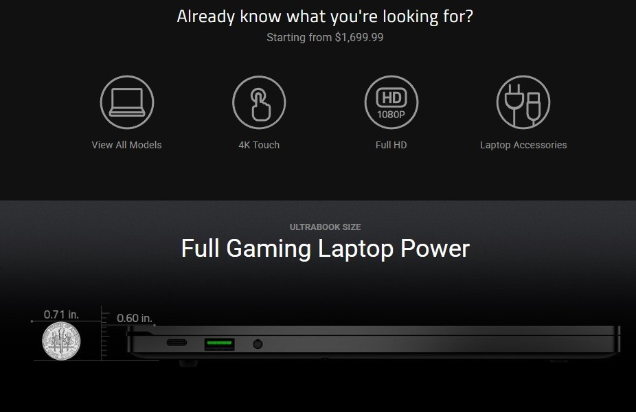 RAZER Blade Stealth 13 Gaming Laptop PC 13.3″ 1080P i7 16GB 512GB SSD GTX 1650Ti