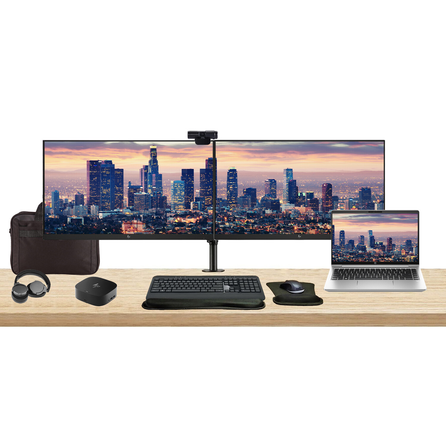 HP ProBook 440 G10 14″ i5, 256GB SSD, Bundle with 2 x EliteDisplay 27″ Monitors