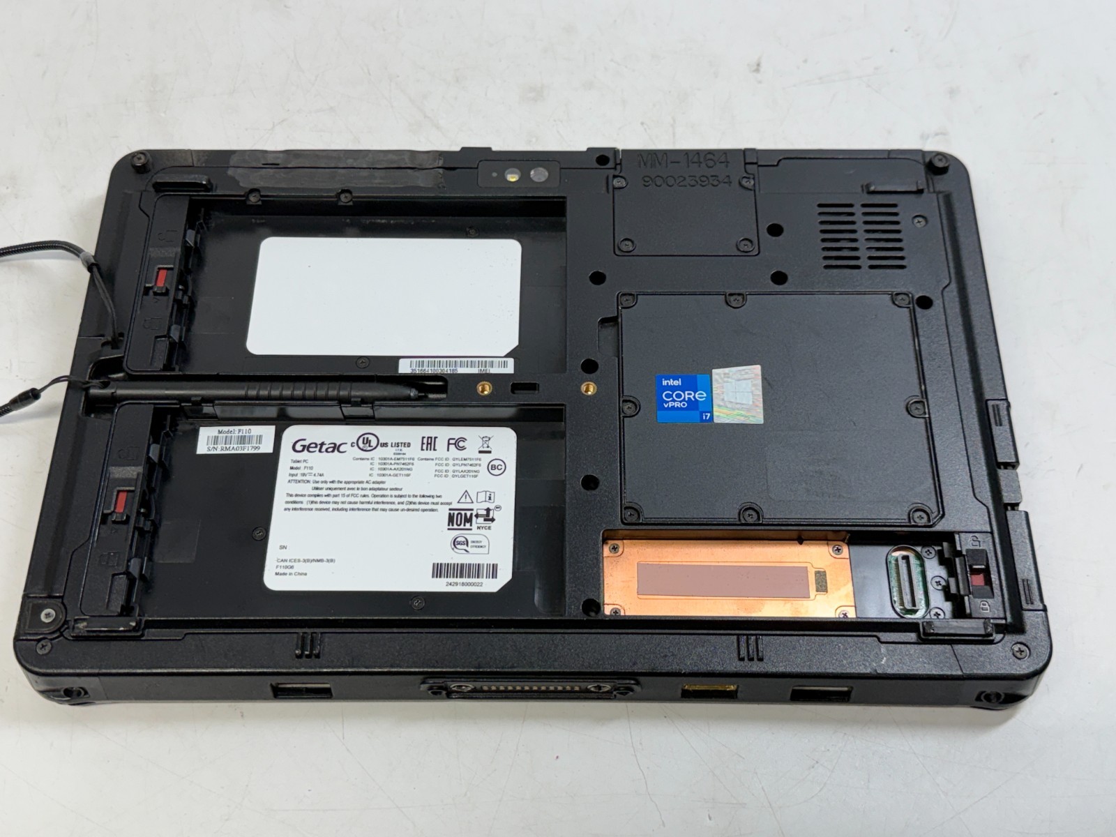 Getac F110 G6 11.6″ i7-1165G7 8GB RAM NO SSD/BATT/AC BIOS LOCKED PARTS.