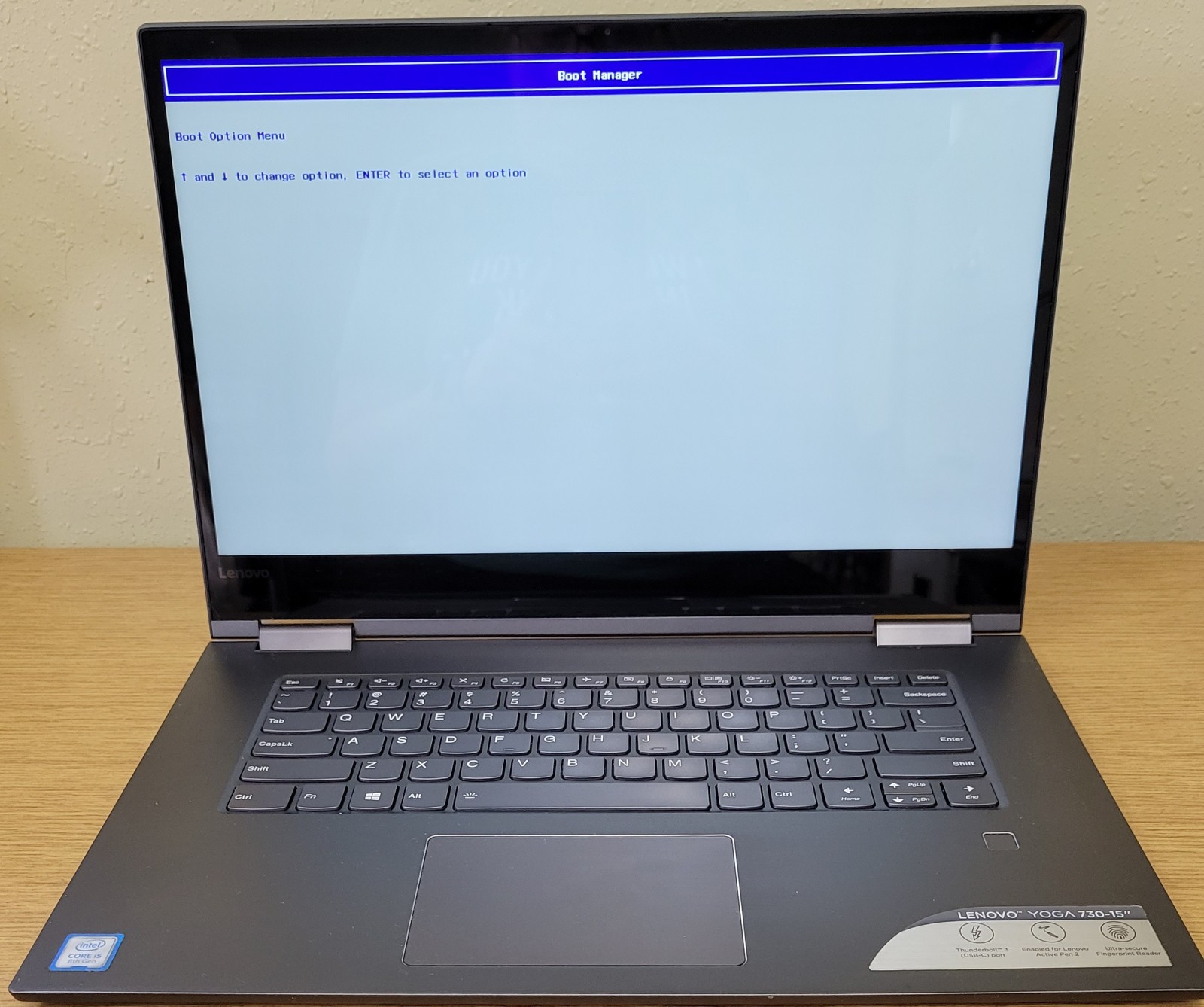 Lenovo Yoga 730-15ikb i5-8250U 1.60GHz 8GB 256GB NVMe 360 Touch No OS/HDD