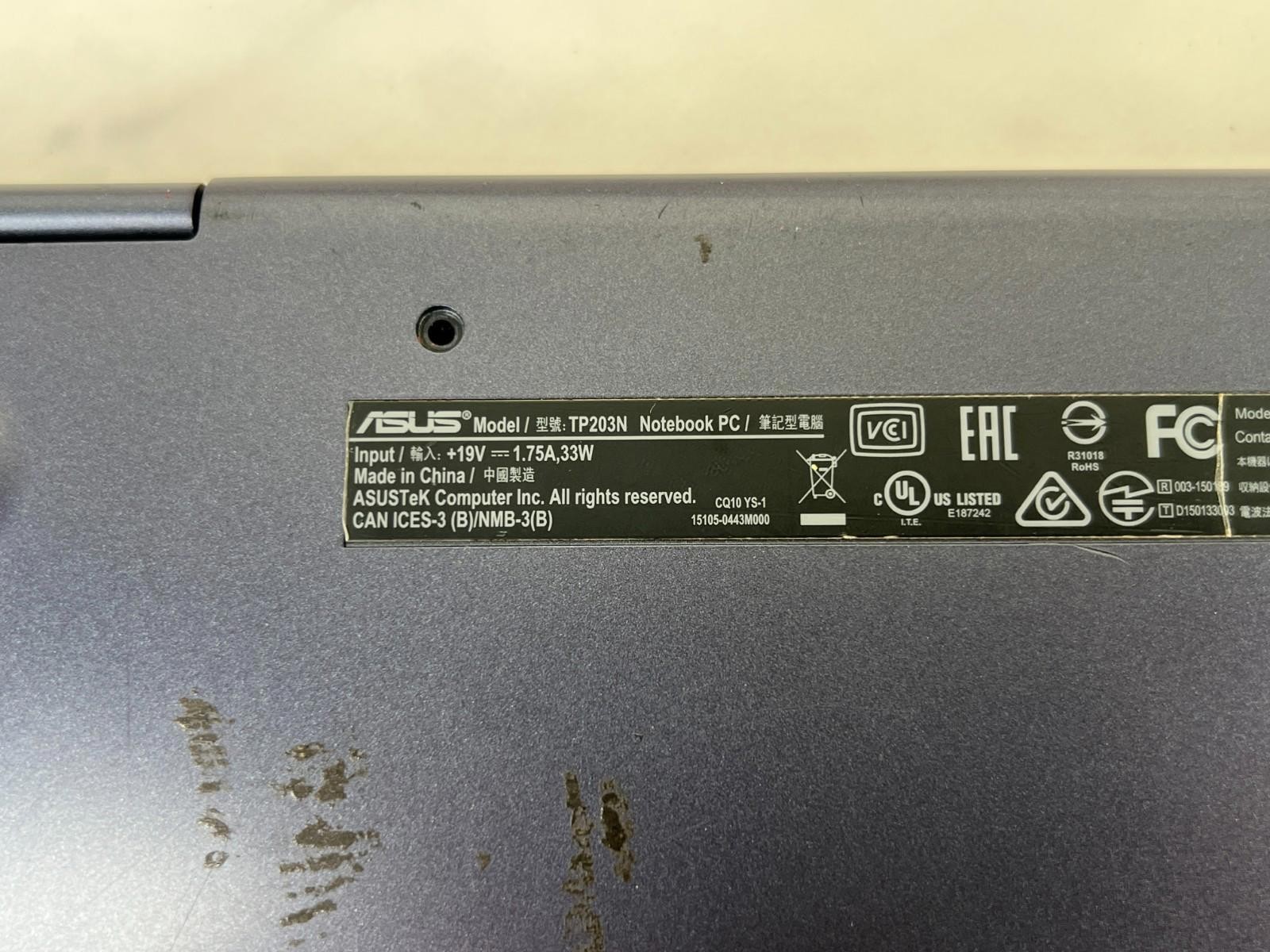 ASUS TP203N Notebook PC Laptop 11.6″ Celeron N3350 1.10GHz 4GB RAM NO SSD *PARTS