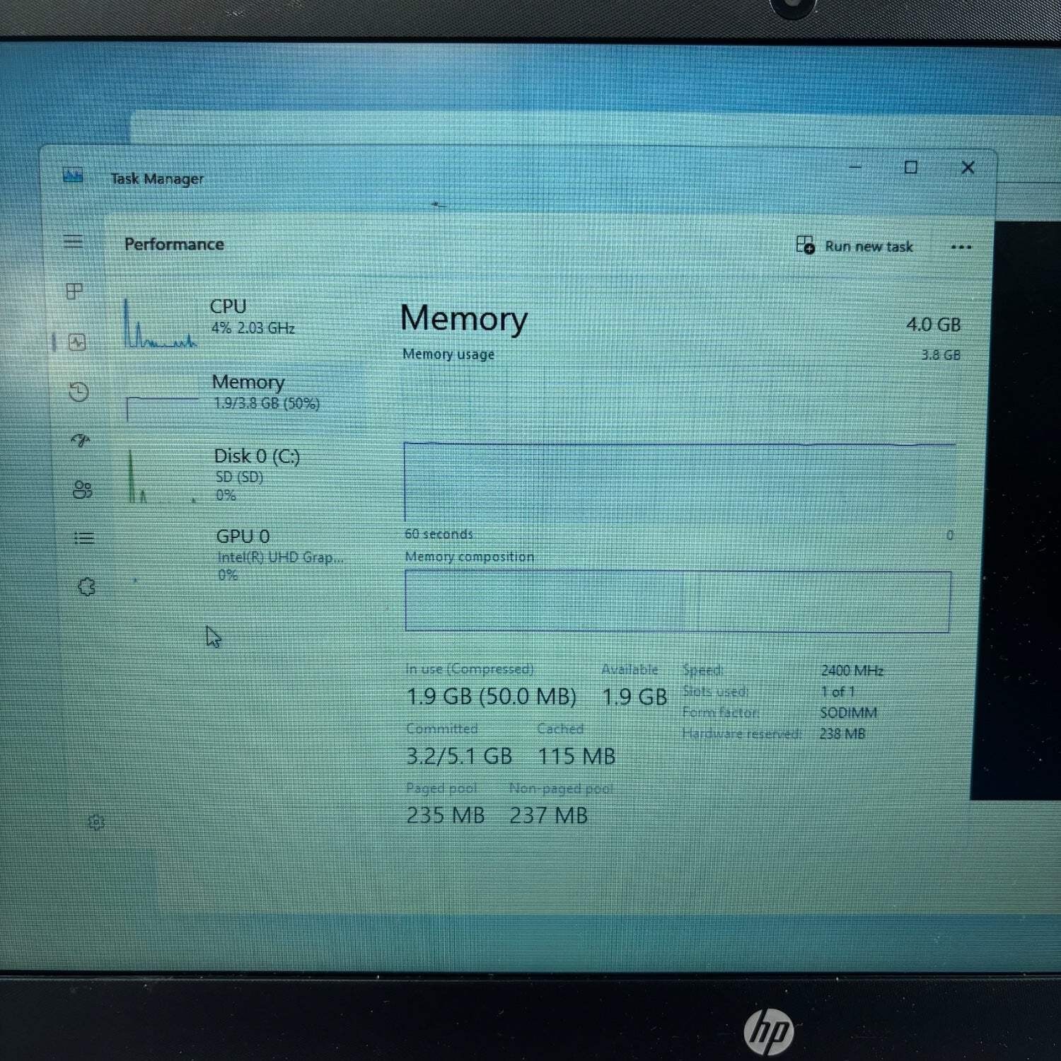 HP Laptop 14-CF2112WM 4GB RAM 64GB