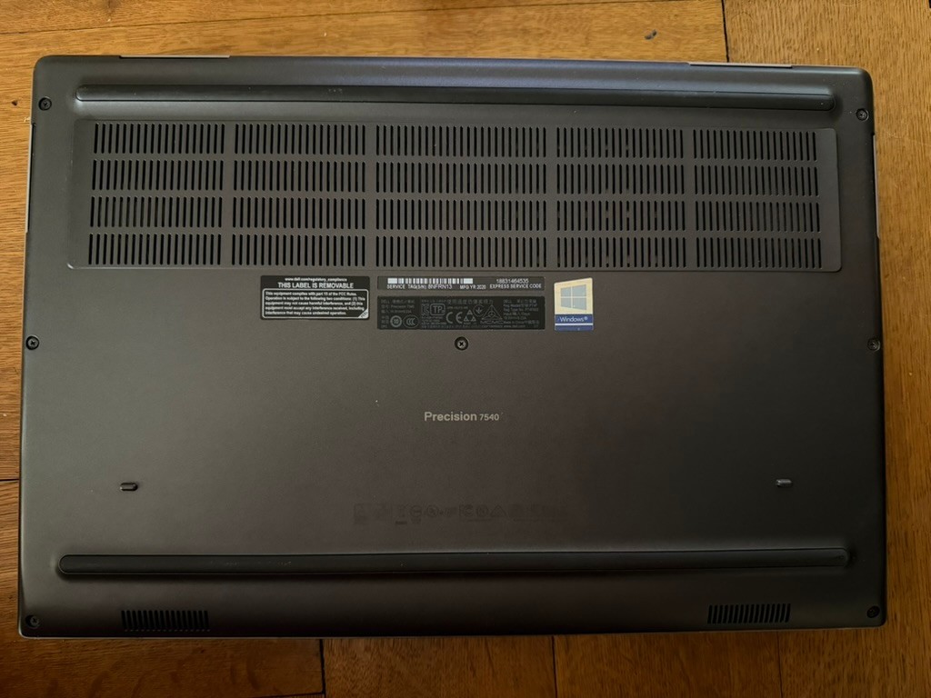 Dell Precision 7540 i7-9750H Radeon Pro WX3200 32GB 1.5TB SSD Win11 Pro