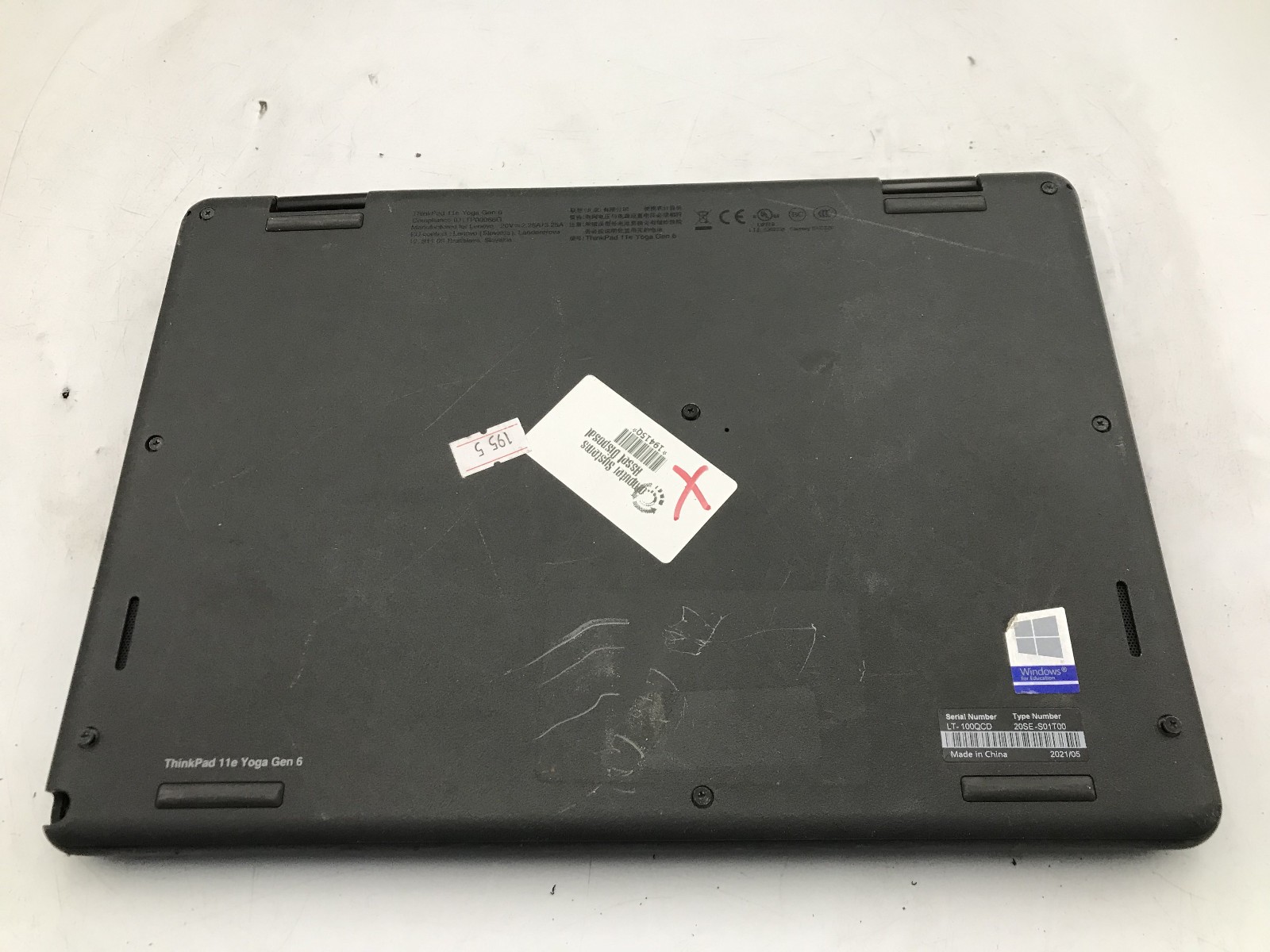 LENOVO THINKPAD YOGA 11E GEN 6 – FOR PARTS/REPAIR – MISSING PARTS -READ DESC- BB