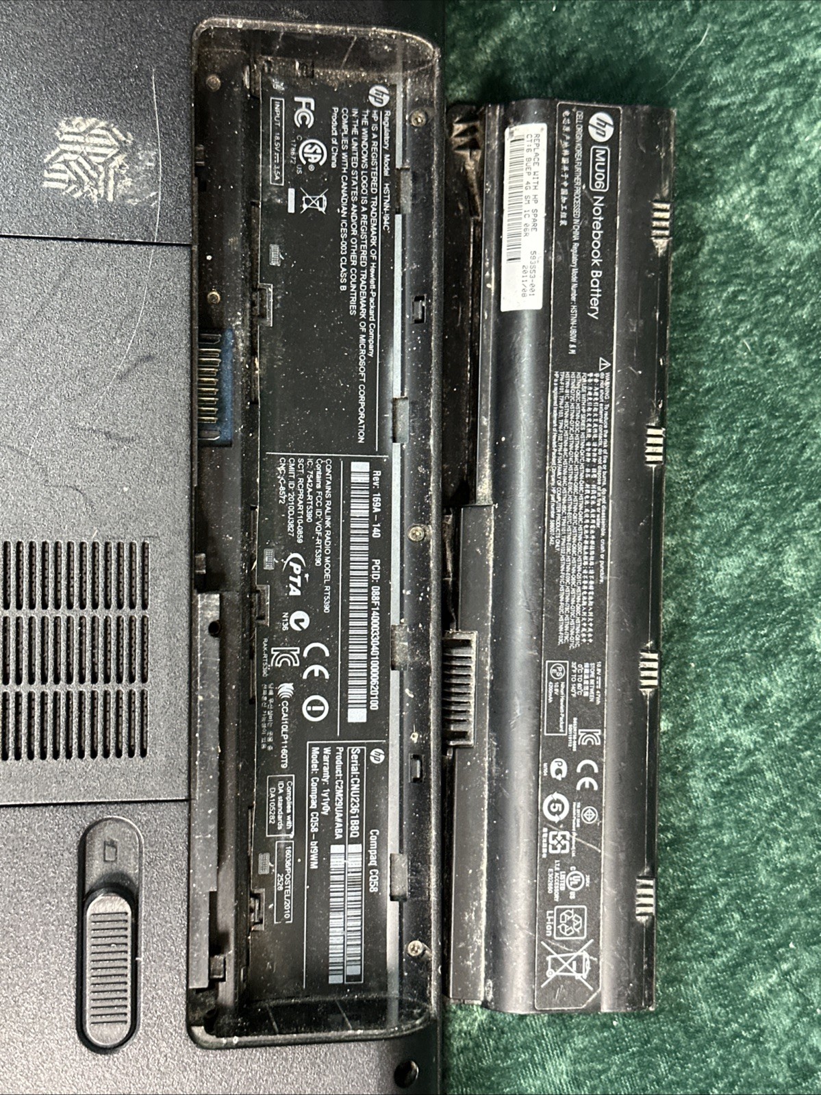 HP COMPAQ CQ58-bf9WM (PARTS) WONT RESET
