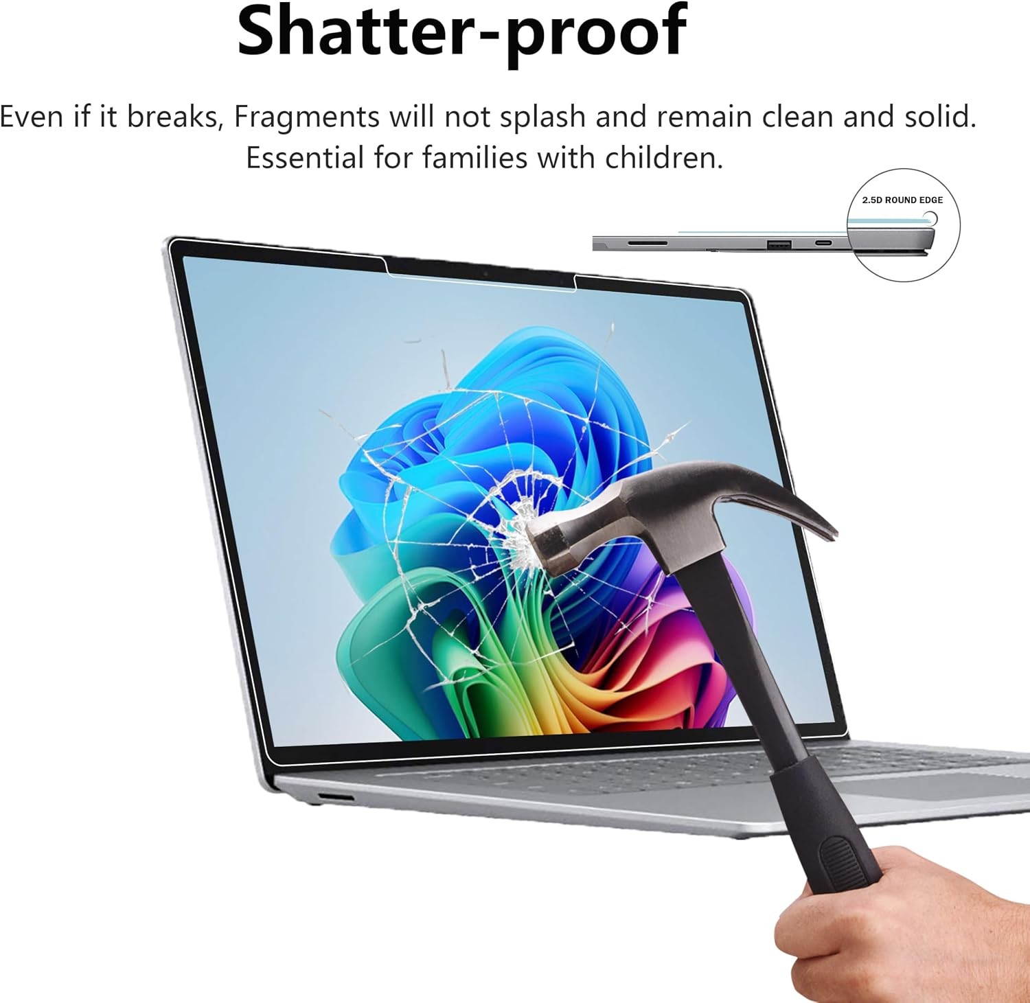 Ultra-Thin Tempered Glass Screen Protector for 13″ Surface Laptop (2025) – 2 Pac