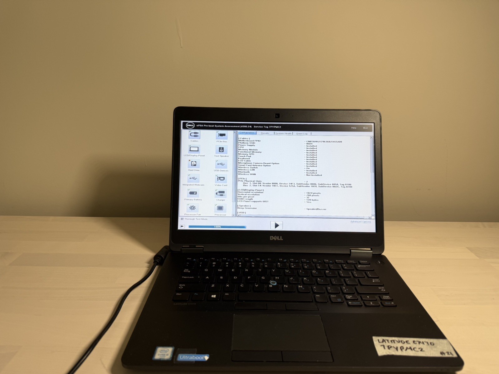 Dell Latitude E7470 Laptop Intel Core i5 6th Gen No HD/OS/AC Adapter