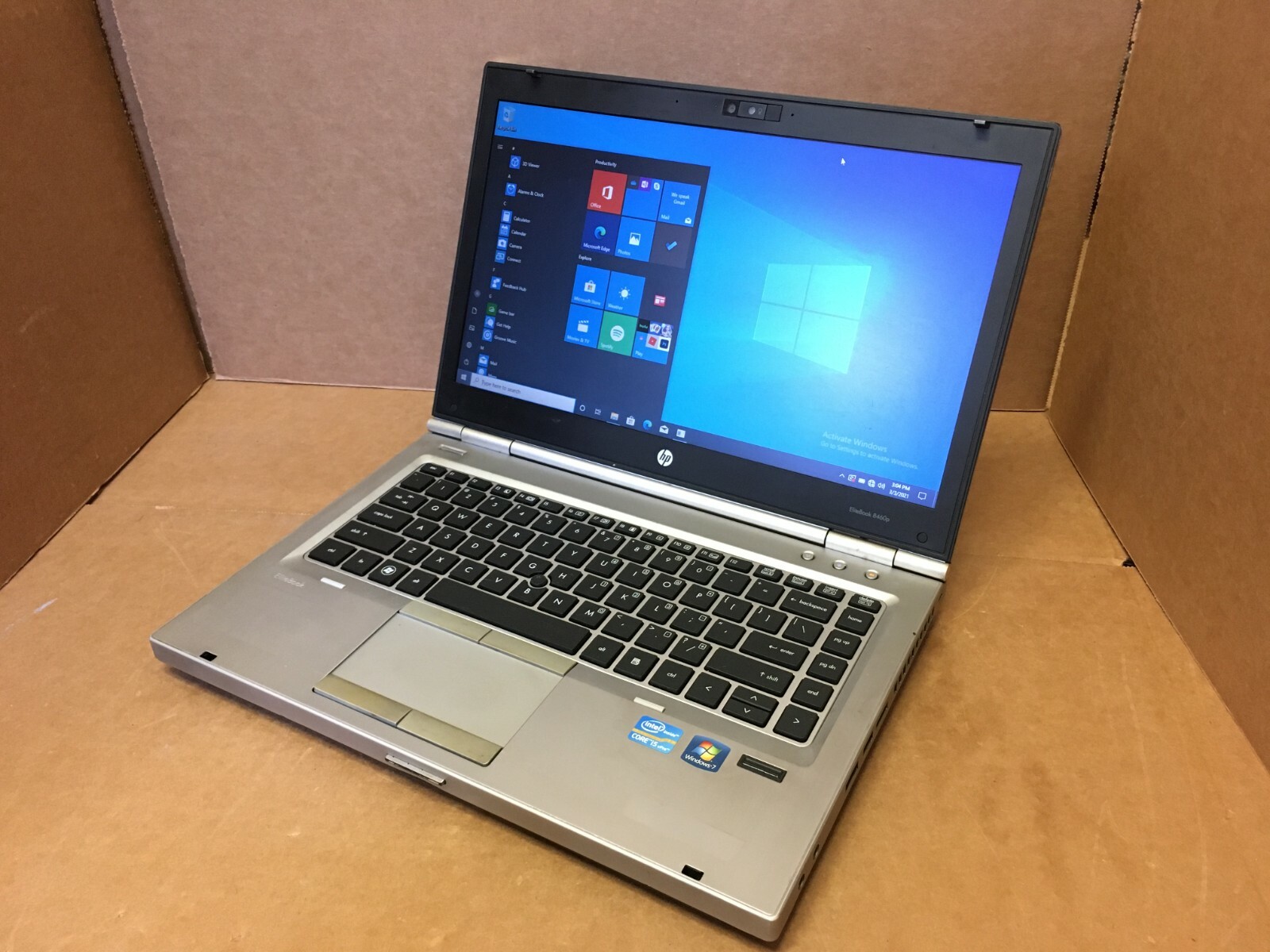 HP EliteBook 8460p Laptop i5 2.5GHZ 300GB HDD 4GB RAM DDR3 Windows 10 COMPLETE