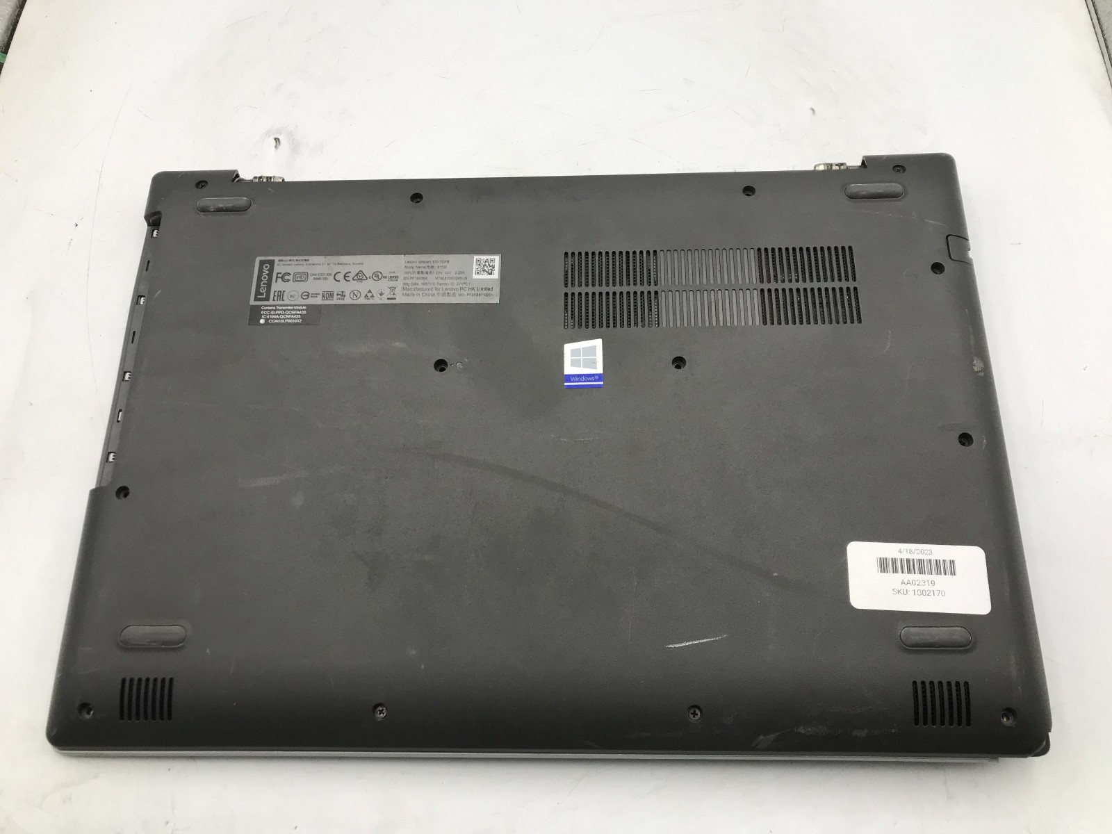 LENOVO IDEAPAD 330 15IKB – FOR PARTS/REPAIR – INTEL I3 8TH GEN – NO RAM -READ-BB