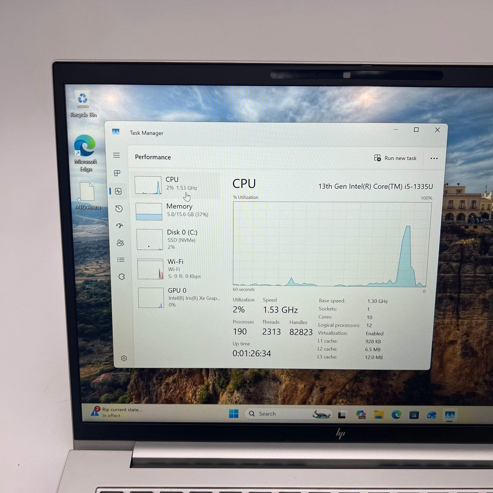 HP EliteBook 840 G10 14-inch Core i5 13th Gen 16GB 500GB Silver Laptop Used