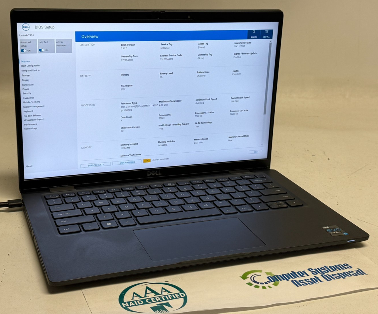 Dell Latitude 7420 14″ (i7-1185G7 3.0GHz – 16GB RAM – 256GB SSD – Win11Home)