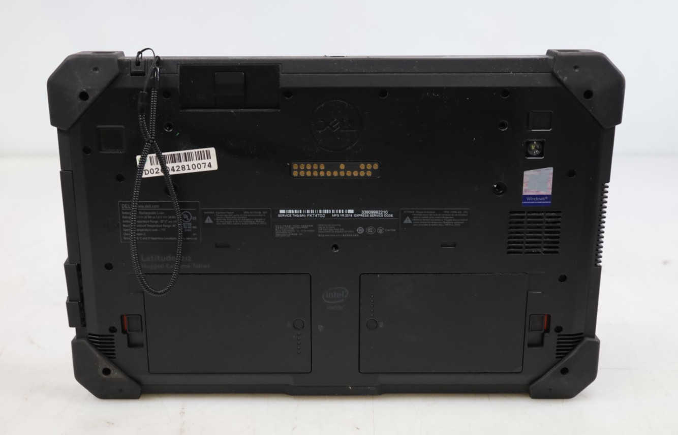 Dell LATITUDE 7212 11.6″ RUGGED EXTREME TABLET i5-7300U 256GB SSD 8GB No COA OS