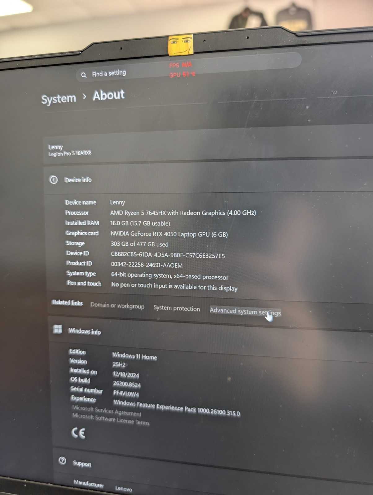Lenovo Legion Pro 5 16ARX8 Laptop