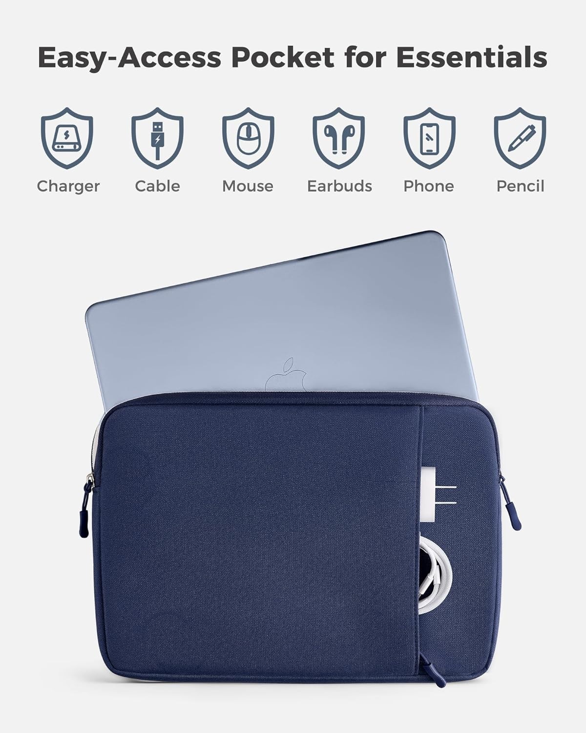 Slim Travel Sleeve for MacBook Neo 13” 2026 (Models A3404, A18 Pro), Indigo Case