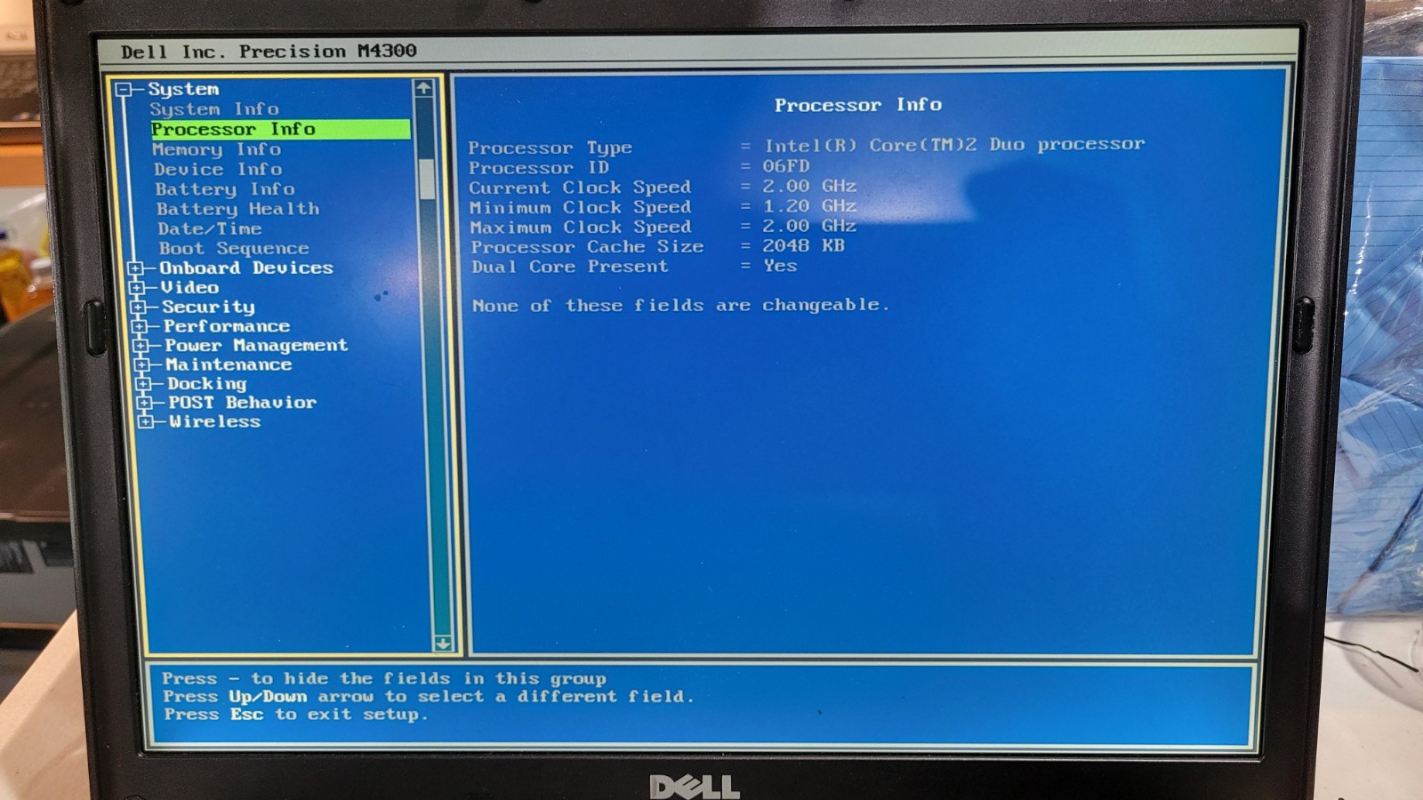 Dell Precision M4300 Intel Core 2 Duo 06FD 2GHz 2 GB NO HDD