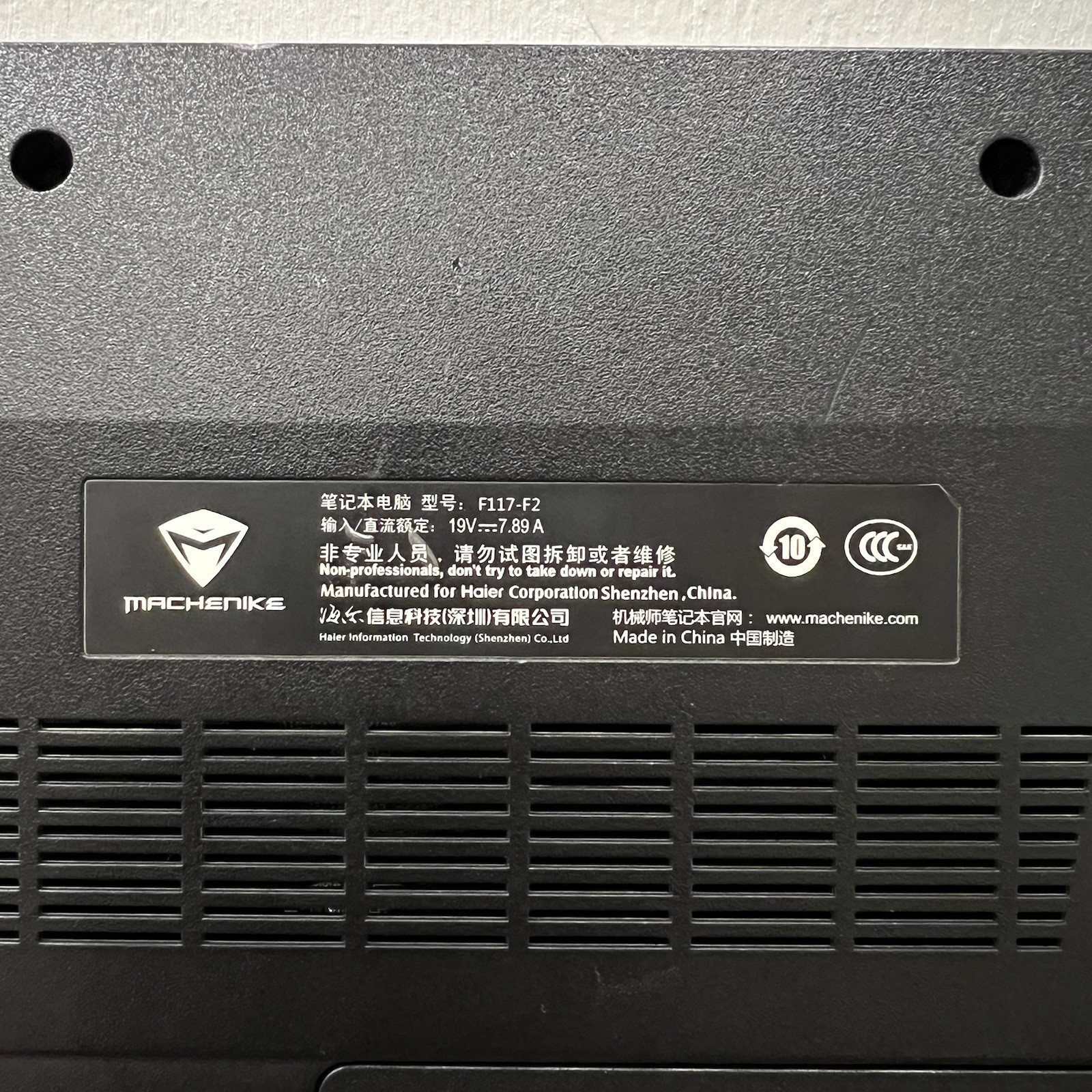 Machenike Gaming Laptop F117-F2 GeForce GTX Intel Core i7 NVIDIA -READ