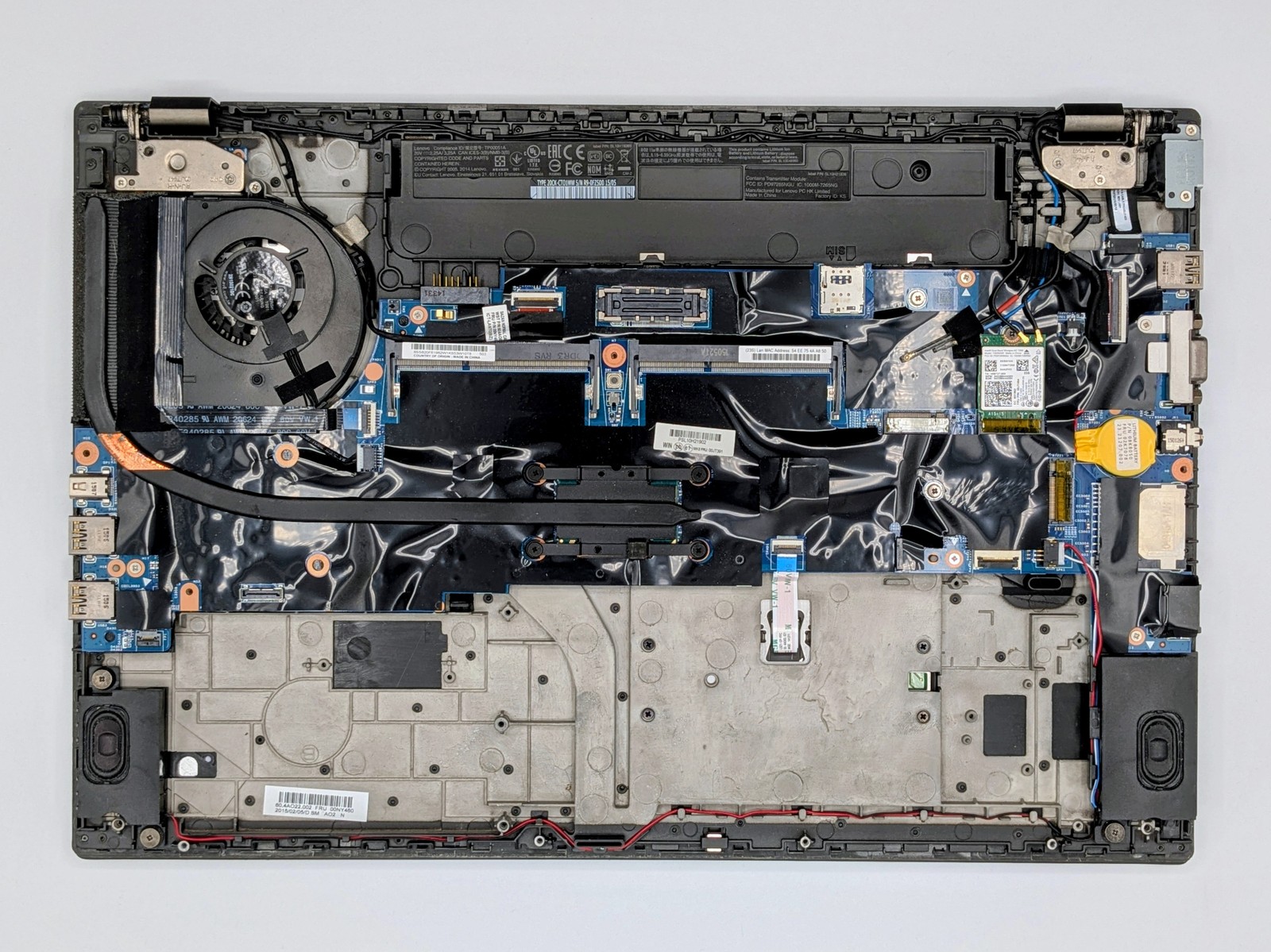 Lenovo ThinkPad T550 15″ FHD I5-5200U Webcam Motherboard Palmrest *READ*