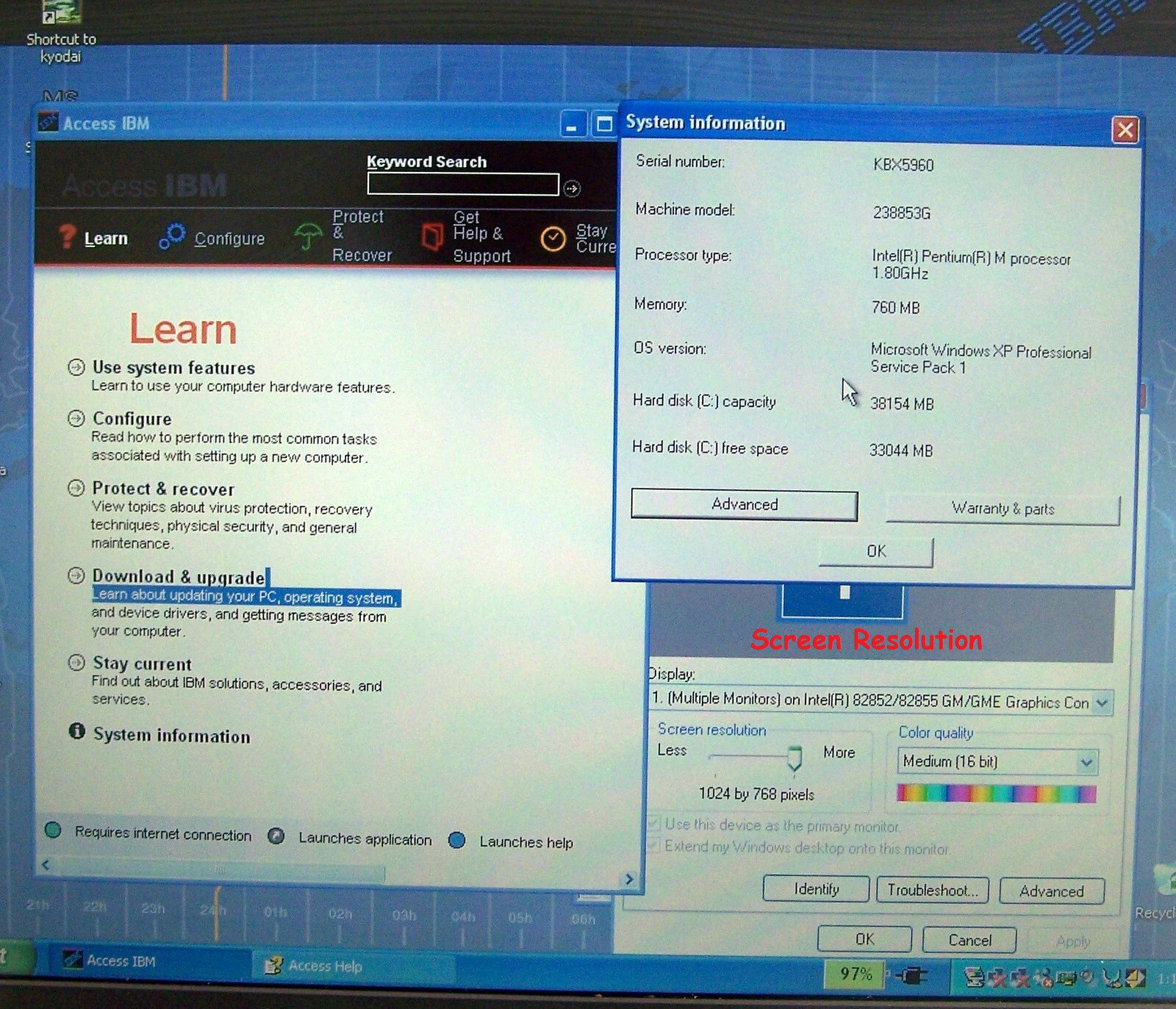 IBM ThinkPad R50e Pentium 1.8GHz 768MB 60GB Parallel [no t t60 r61 t42 r] Win-xp
