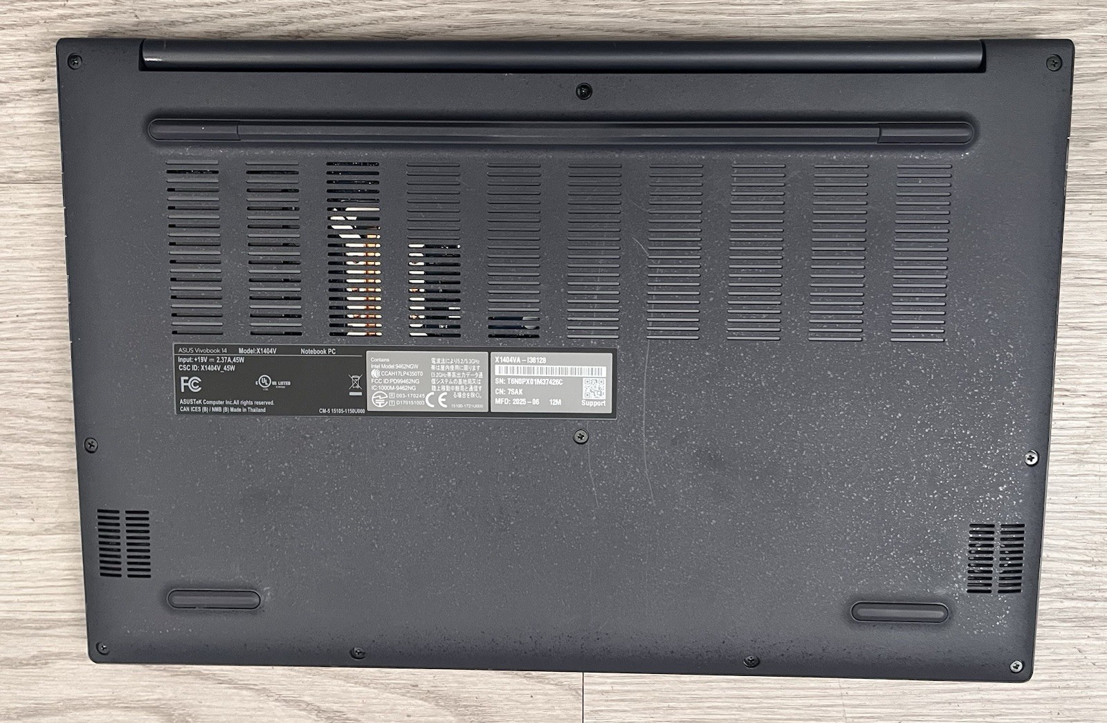 Asus Vivobook 14 X1404V 14″ i3-1215U 1.2GHz 16GB RAM NO SSD WiFi/BT