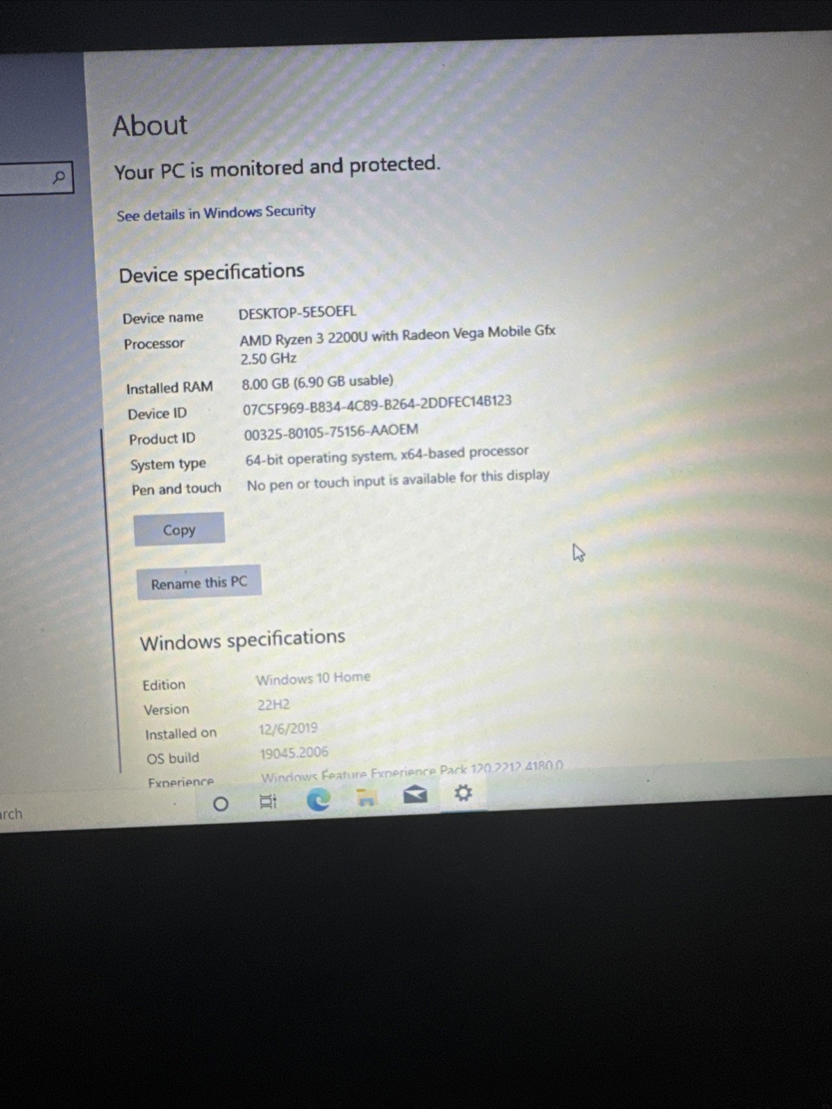 ACER ASPIRE 3 AMD Ryzen 3 2200U 8GB DDR4 Memory