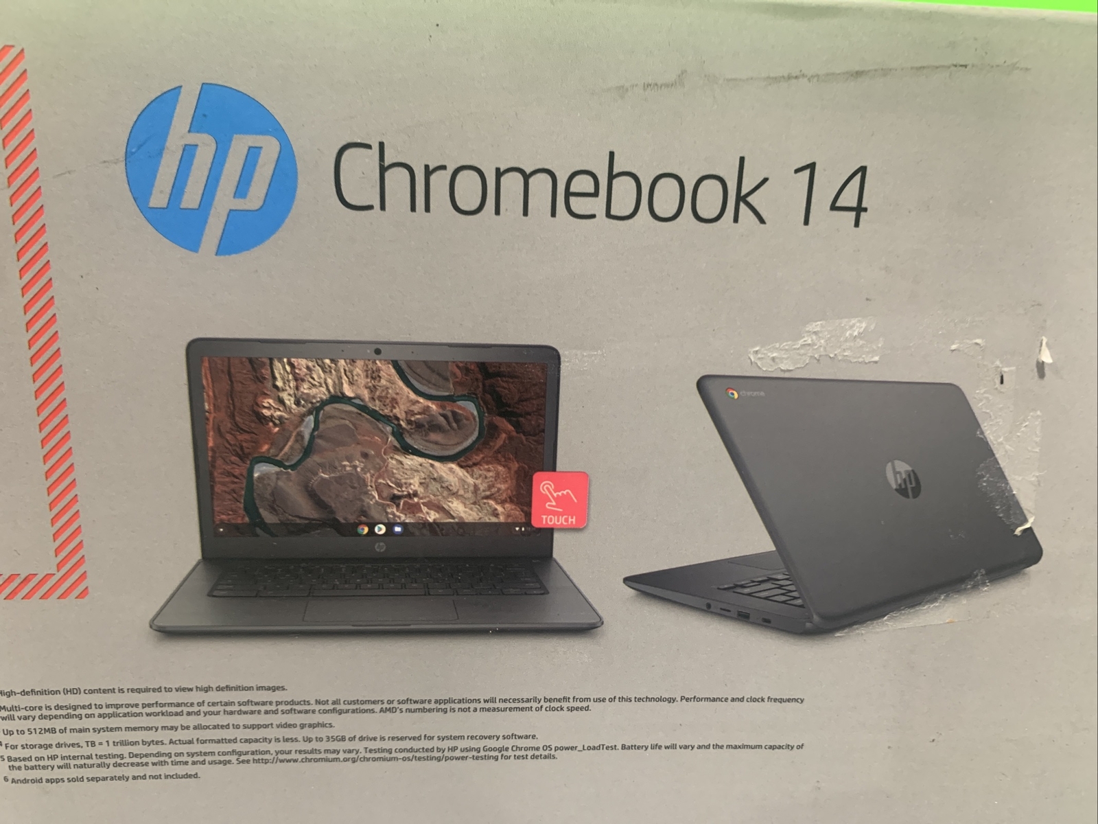 HP Chromebook 14″ HD Touchscreen 14-DB0025NR, AMD A4-9120, 4GB Memory, 32GB eMMC