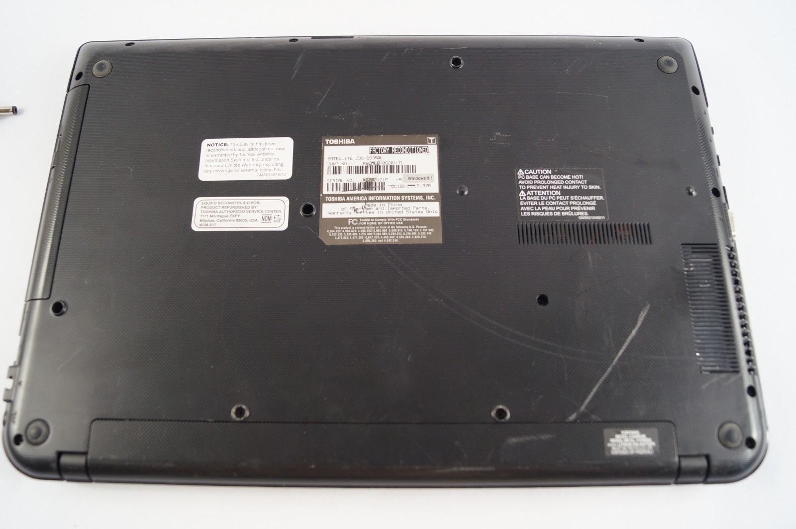 TOSHIBA Satellite C55B5353 15.75″ 2.16GHz 4GB Mem READ WORKING PoR C152