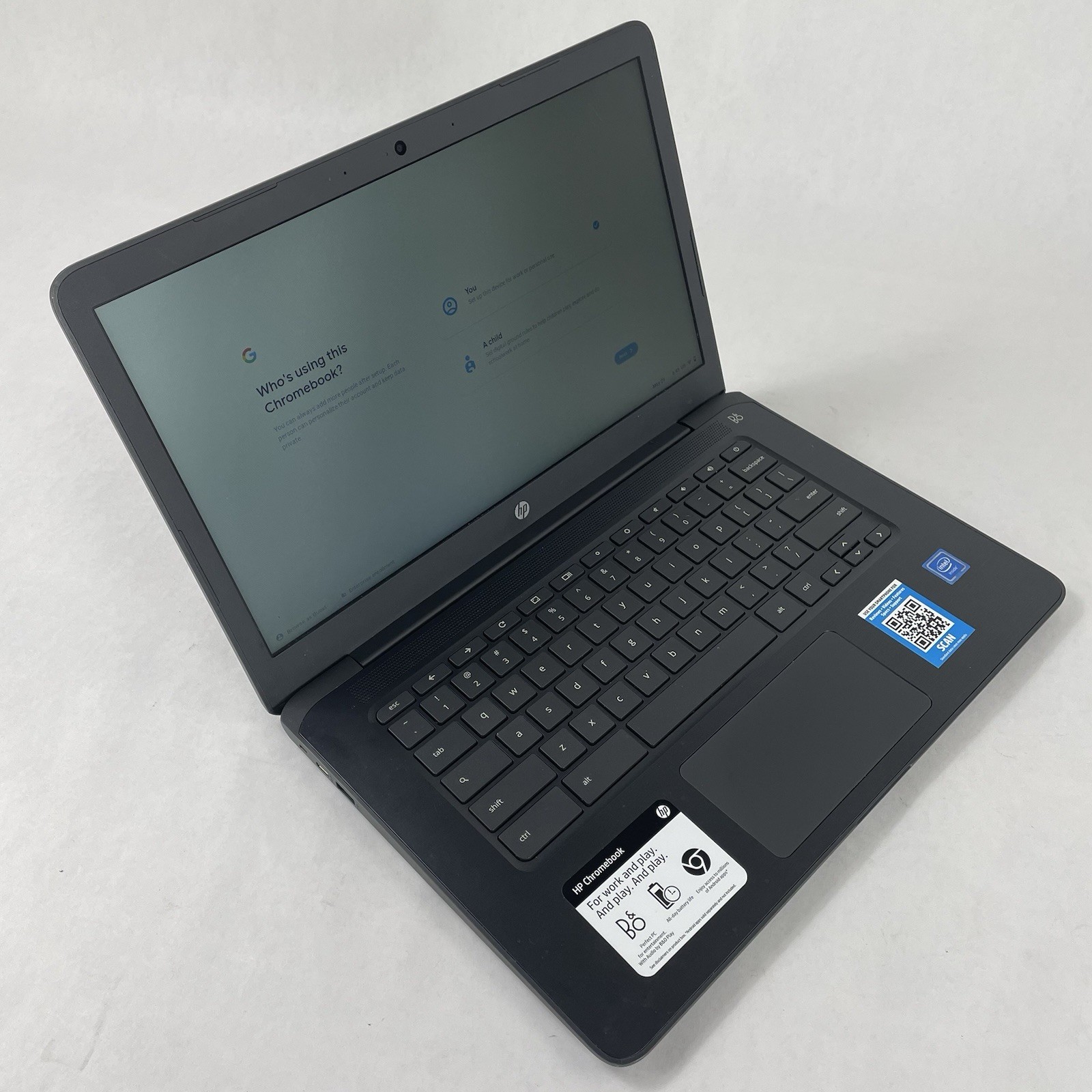 HP ChromeBook 14 14″ Celeron N3350 1.10 GHz 4 GB RAM 16 GB SSD No AC