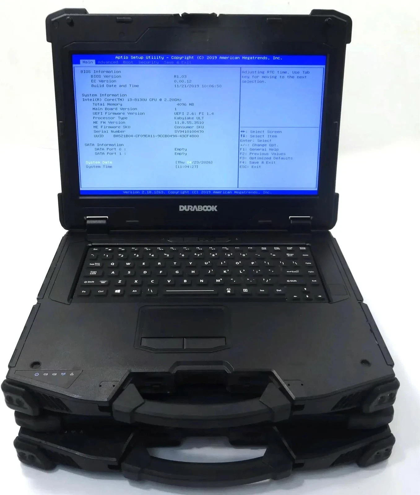 Lot of 2 Durabook Z14i Rugged Laptop 14″ Core I3 -8130U (Touch Screen)