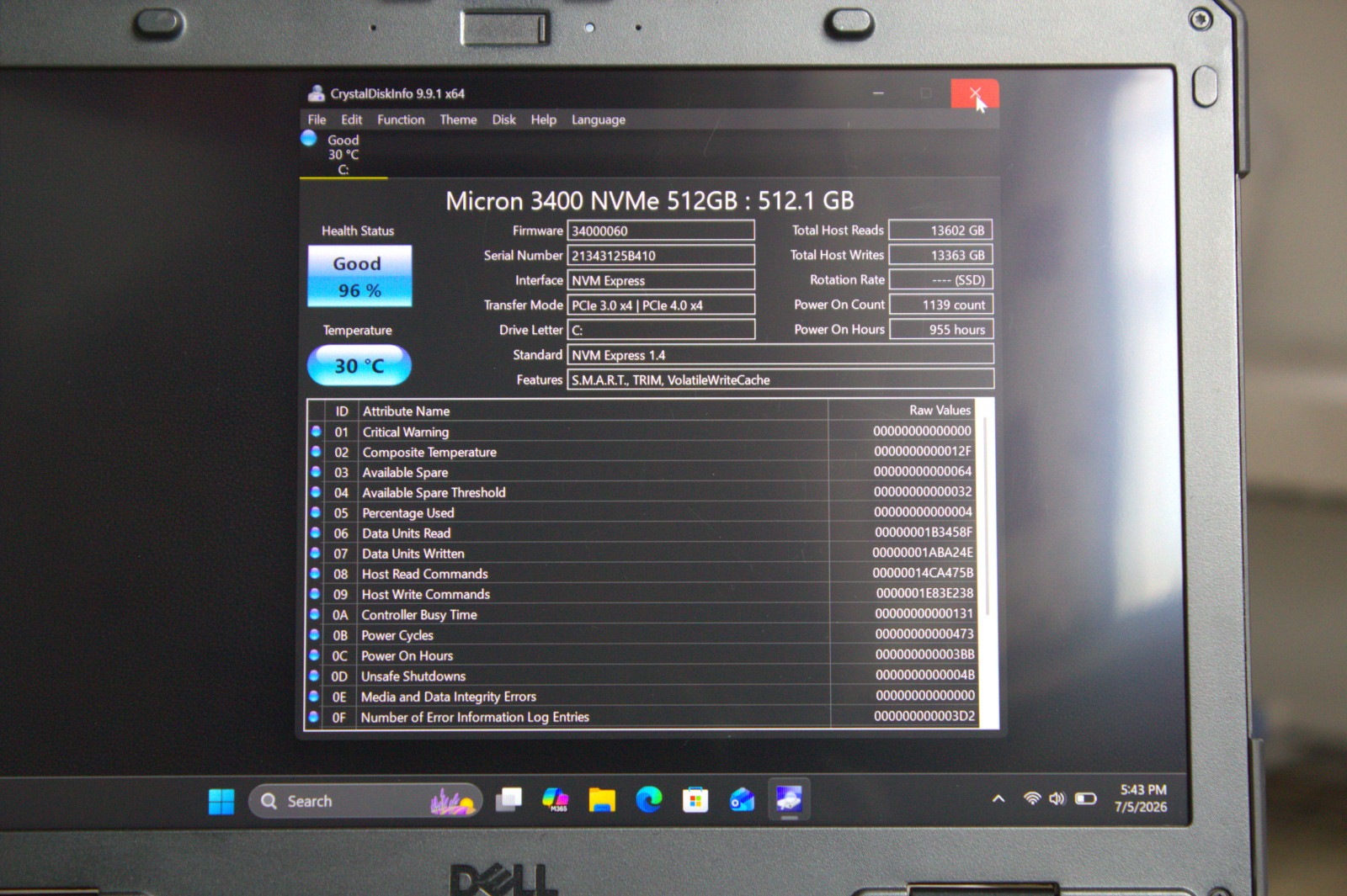 Dell Latitude 5430 Rugged i7-1185G7 Nvidia T500 512GB 16GB Touch Fingerprint