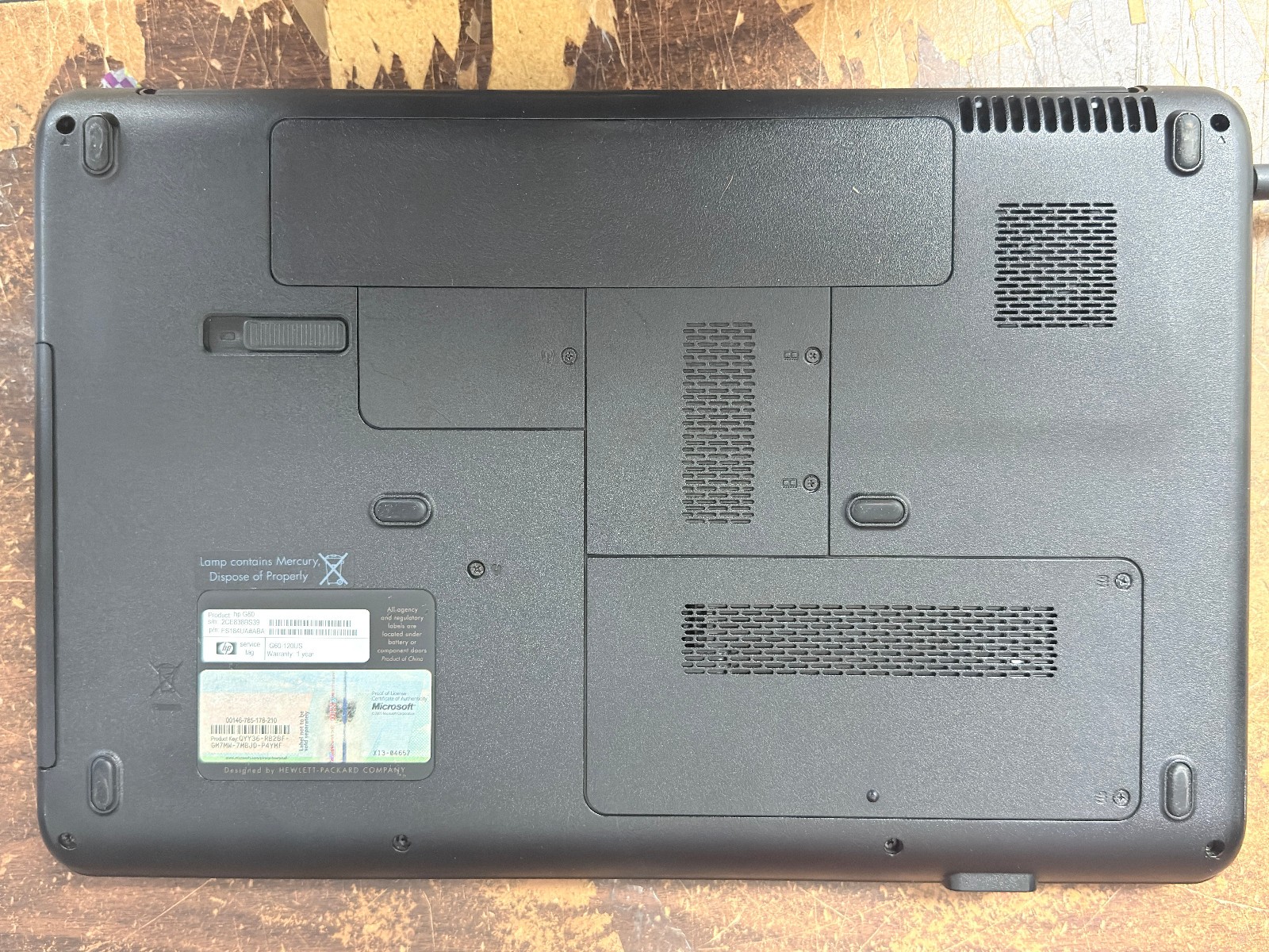 HP G60 120US Laptop | 2.0 GHZ AMD Turion Duel Core | 3GB RAM | 220 GB HDD