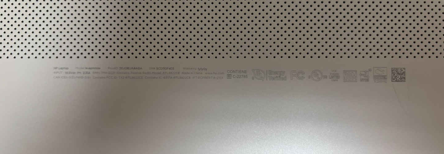 HP 15-dy2093dx 15.6″ Laptop-no power supply