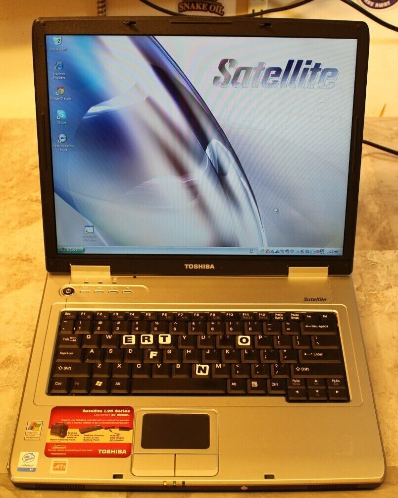 Toshiba Satellite L25-S1215 40GB HDD Windows XP 1.12Gb Ram Celeron M@1.5GHz CPU