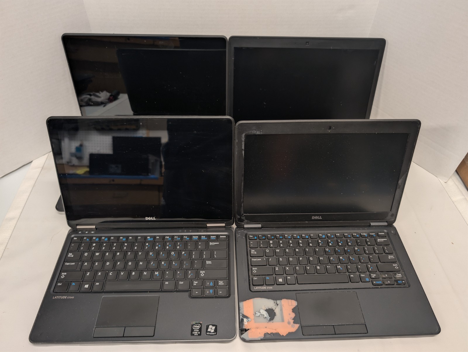 LOT OF 4: Dell Latitude E7470 E7450 E7250 E7240 FOR PARTS / REPAIR / MOTHERBOARD