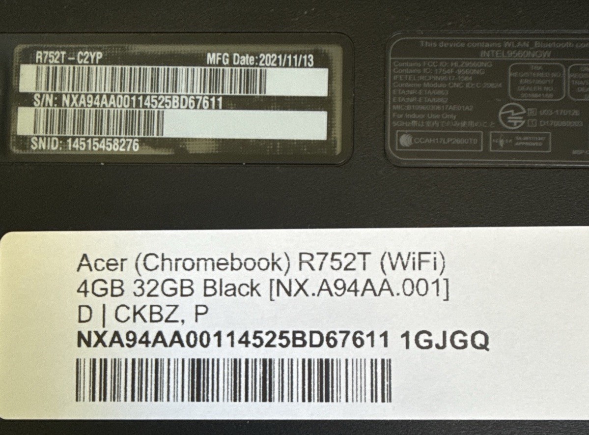Acer Chromebook touch Screen EXCELLENT