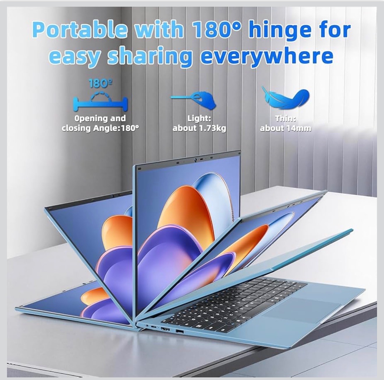 15.6 inch Laptop 16GB+102GB Windows 11 Pro Computers WiFi Bluetooth 1920*1080 LP