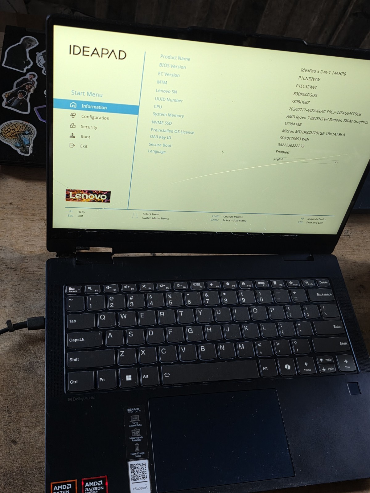 Lenovo IdeaPad 5 14AHP9 14″ 2-in-1 Touchscreen Laptop, Ryzen 7 8845HS, 16GB Hing