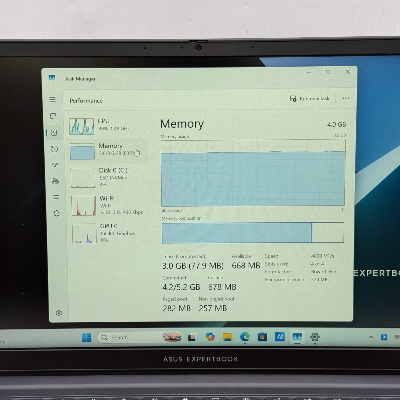 Asus Expertbook B1403CTA 14″ N150 0.8GHz 4GB RAM 128GB SSD